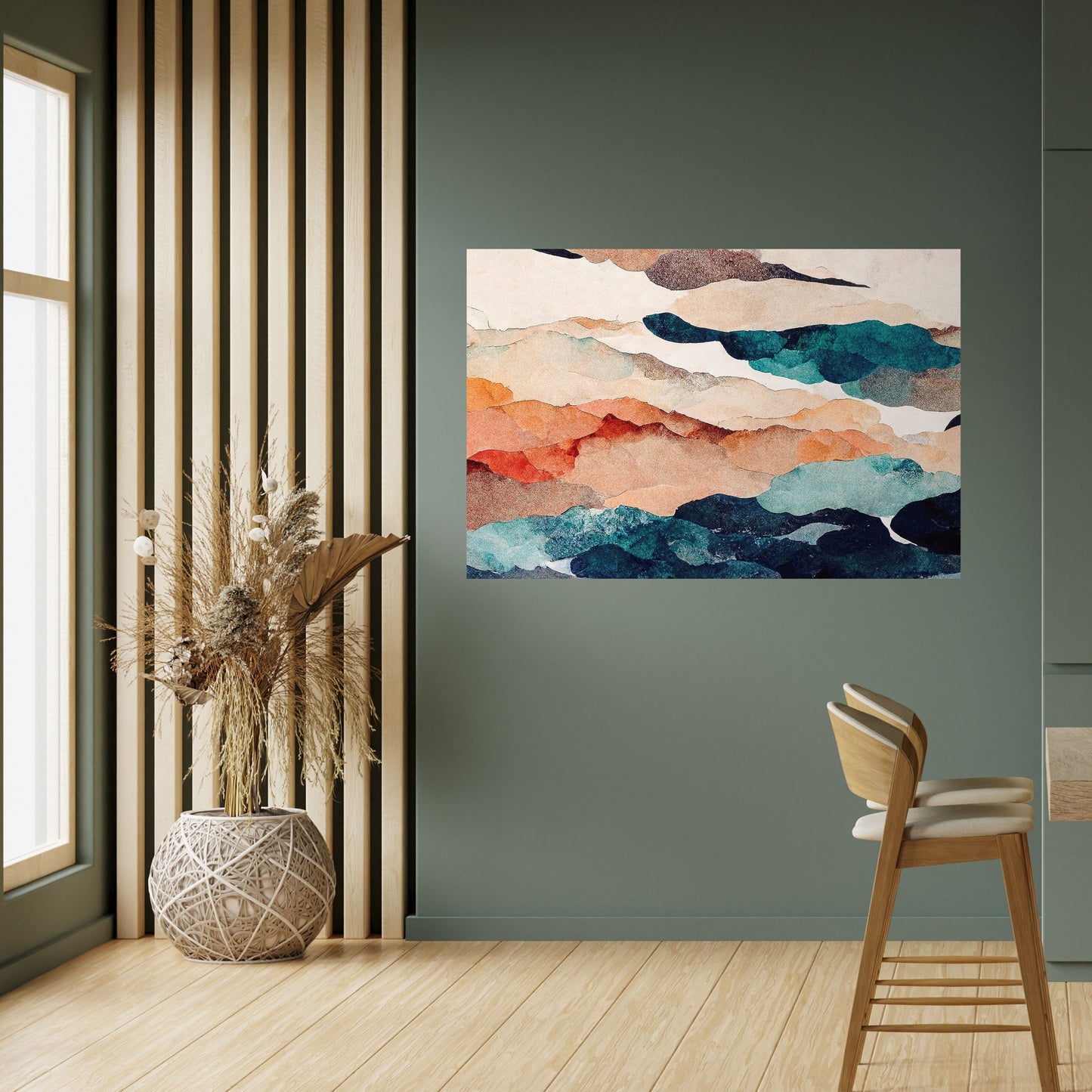 Poster orizzontale staccabile e attaccabile PAESAGGIO ASTRATTO