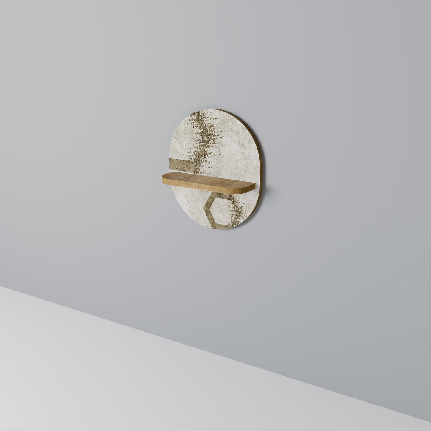FORME ESAGONALI Mensola ovale per arte in effetto rovere