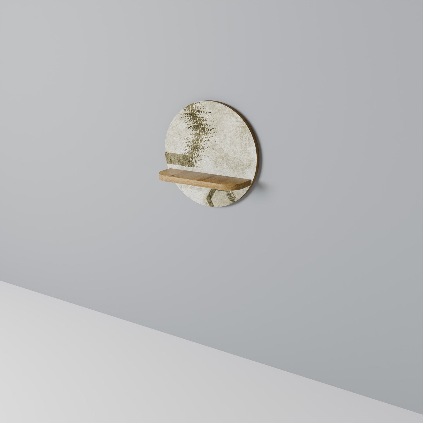 FORME ESAGONALI Mensola rotonda per arte in effetto rovere