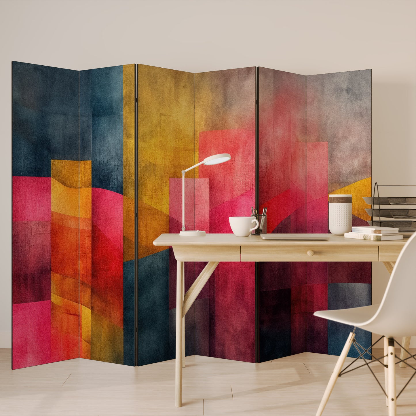 Pareti divisorie decorative a 6 pannelli COLORFUL SOUNDS