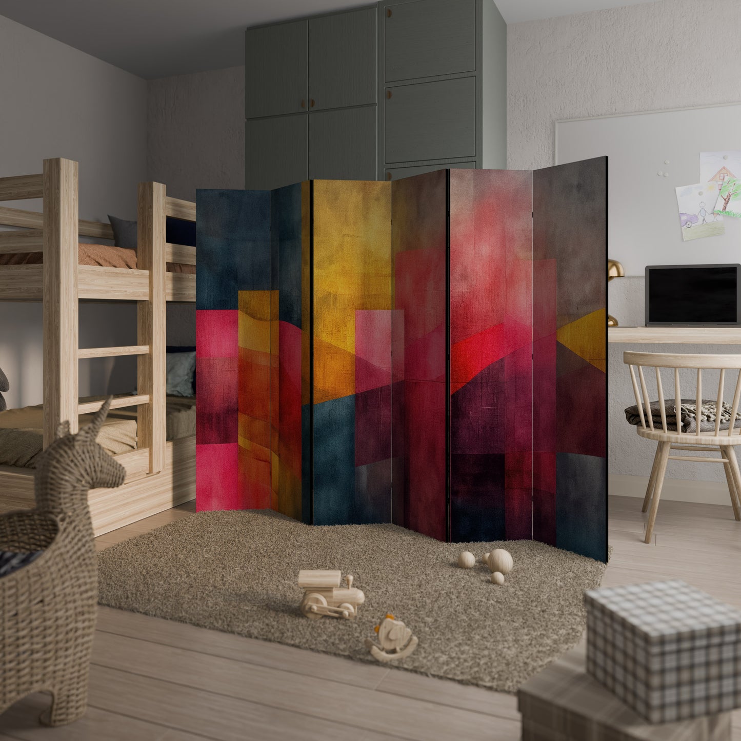 Pareti divisorie decorative a 6 pannelli COLORFUL SOUNDS