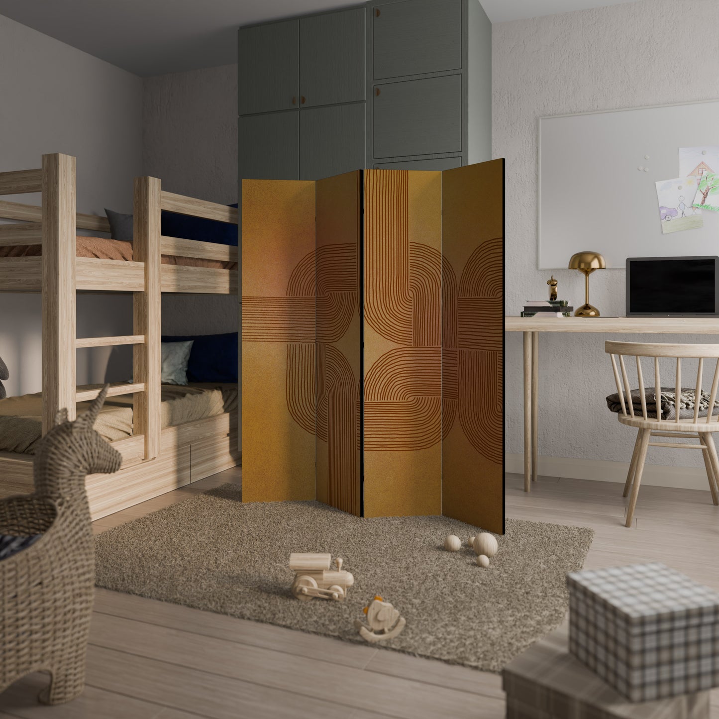 RAFFORZARE LA RELAZIONE Divisorio decorativo per ambienti a 4 pannelli