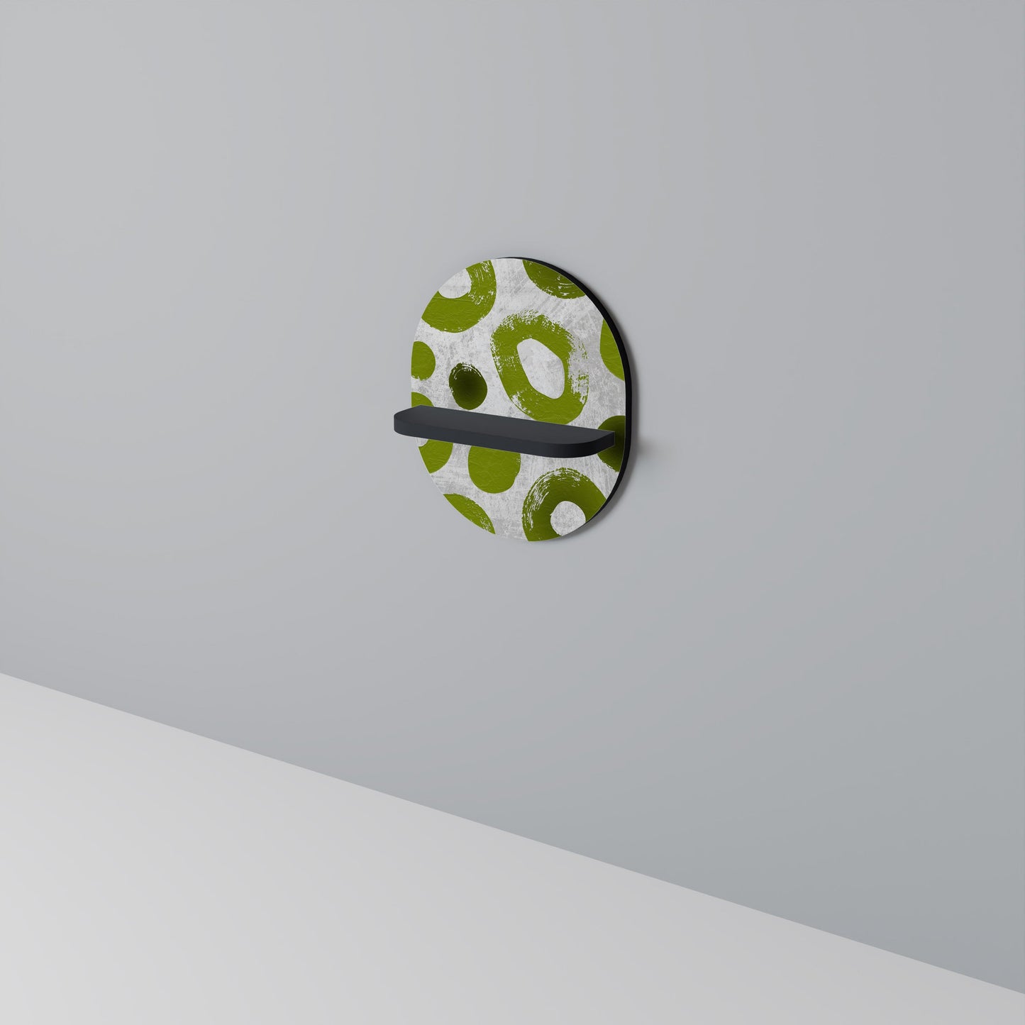Mensola ovale GREEN RHAPSODY in finitura nera
