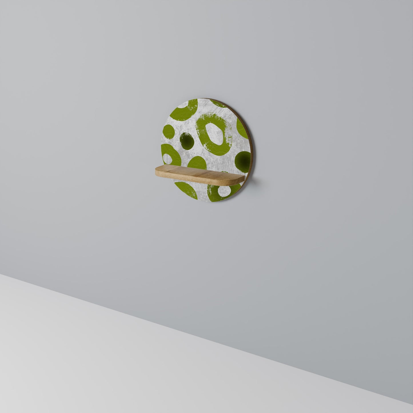 Mensola rotonda GREEN RHAPSODY in effetto rovere