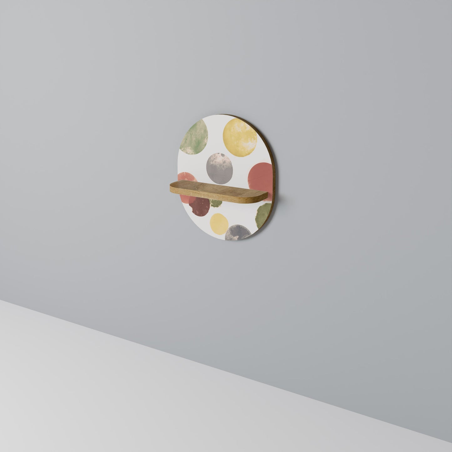 FLEETING HAPPINESS Mensola ovale per opere d'arte in effetto rovere