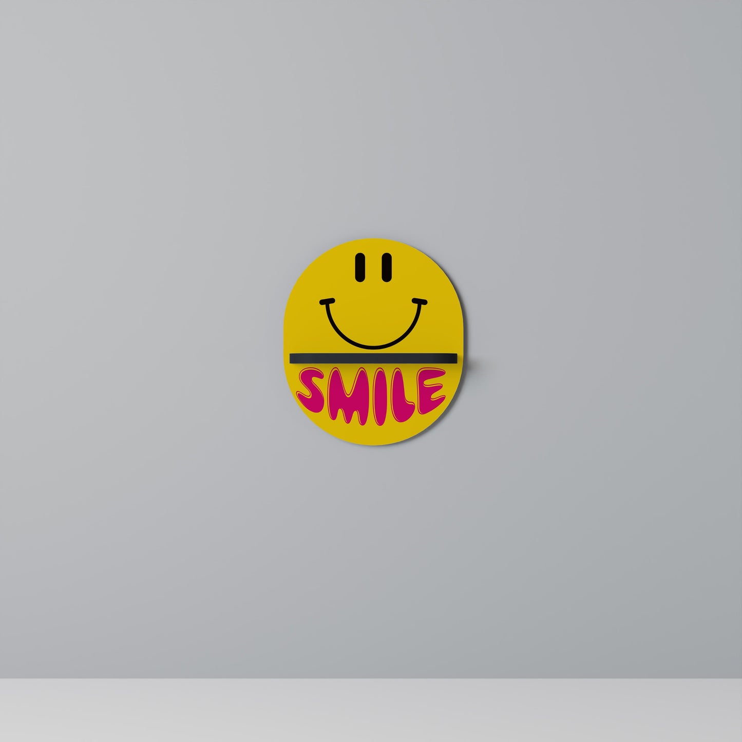 KEEP SMILING Mensola ovale per opere d'arte in finitura nera
