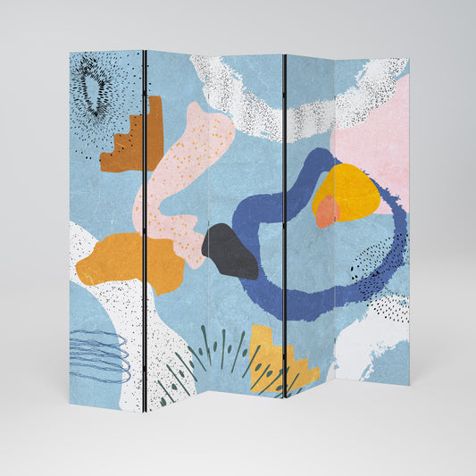 DREAMY SWIRLS Divisorio decorativo per ambienti a 5 pannelli