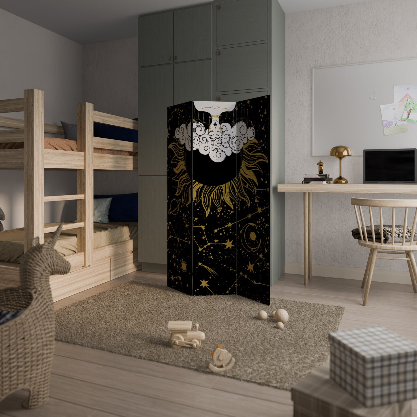 STELLAR CONSTELLATIONS Divisorio decorativo per ambienti a 3 pannelli