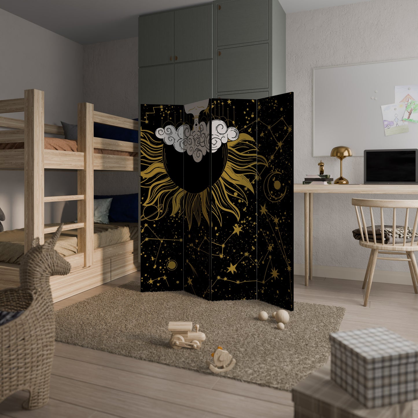 STELLAR CONSTELLATIONS Divisorio decorativo per ambienti a 4 pannelli