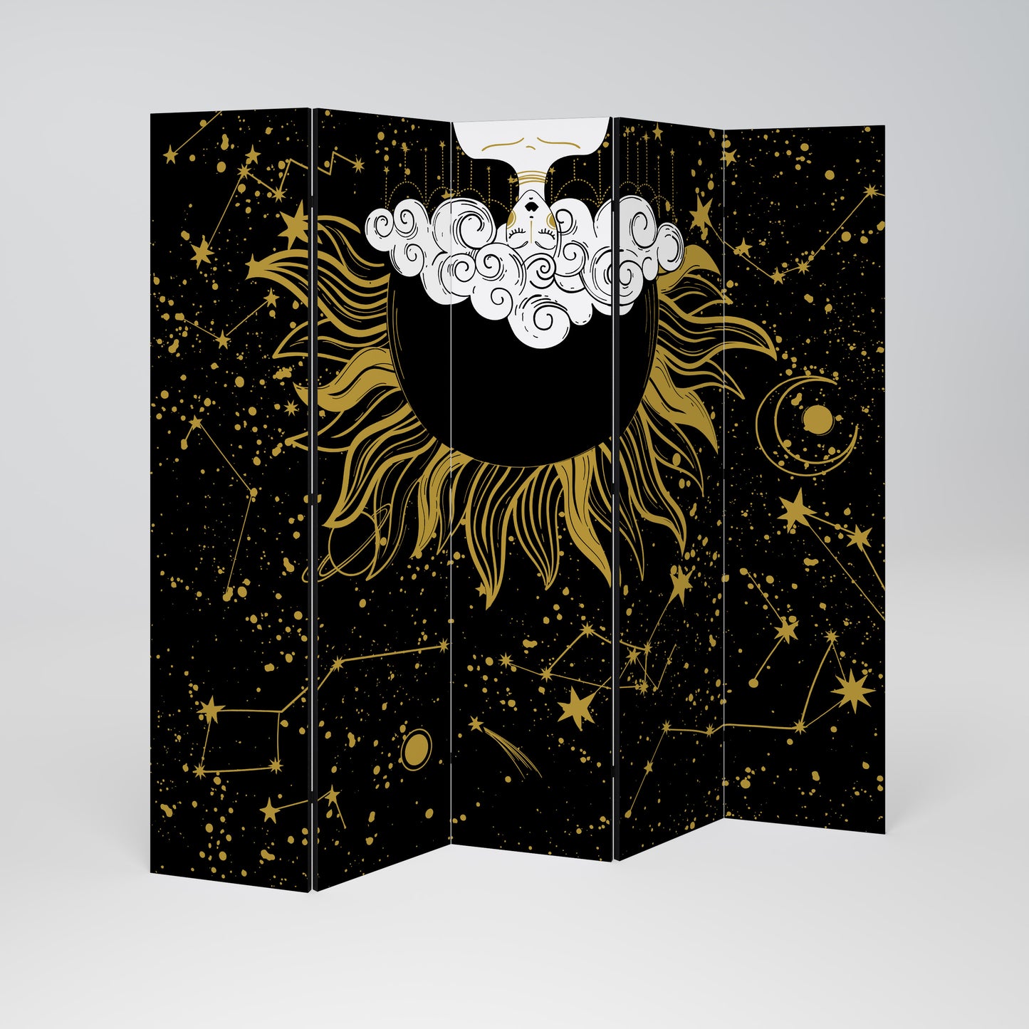 STELLAR CONSTELLATIONS Divisorio decorativo per ambienti a 5 pannelli