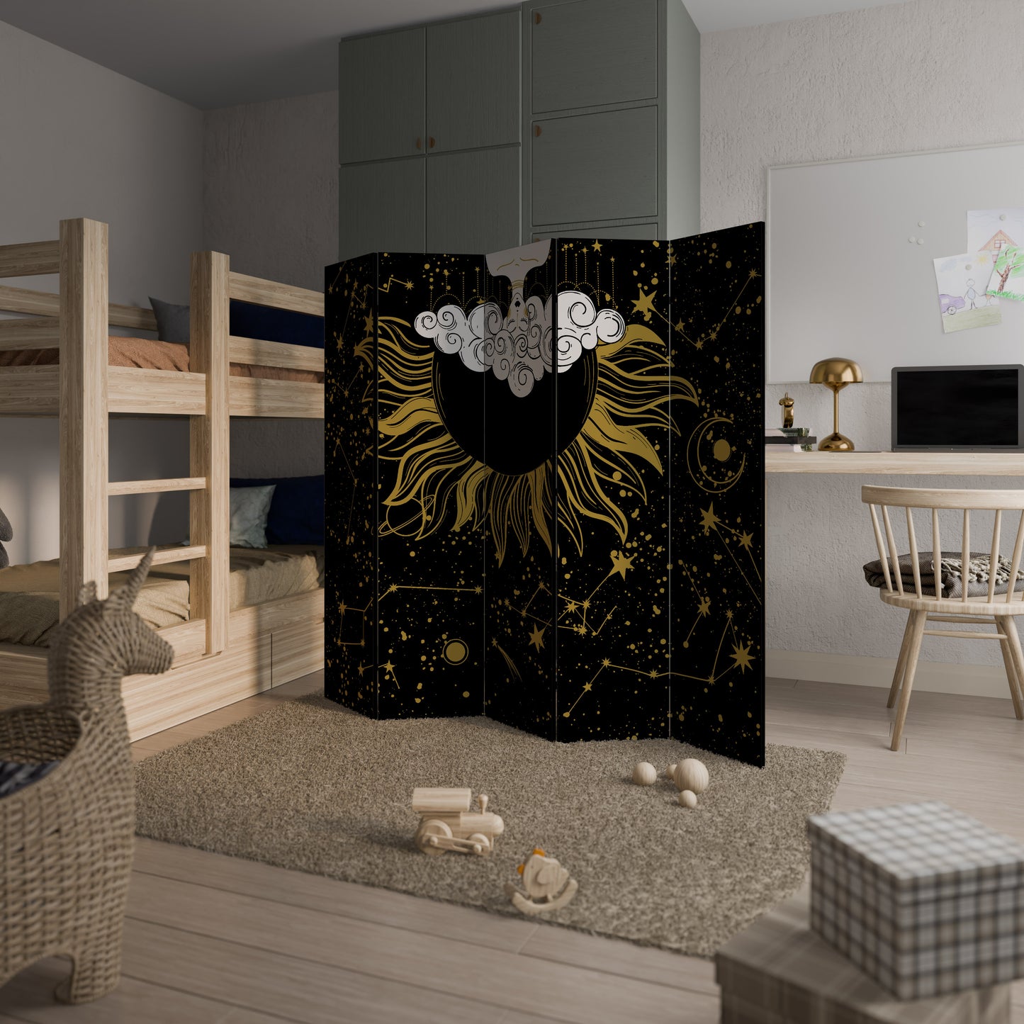 STELLAR CONSTELLATIONS Divisorio decorativo per ambienti a 5 pannelli