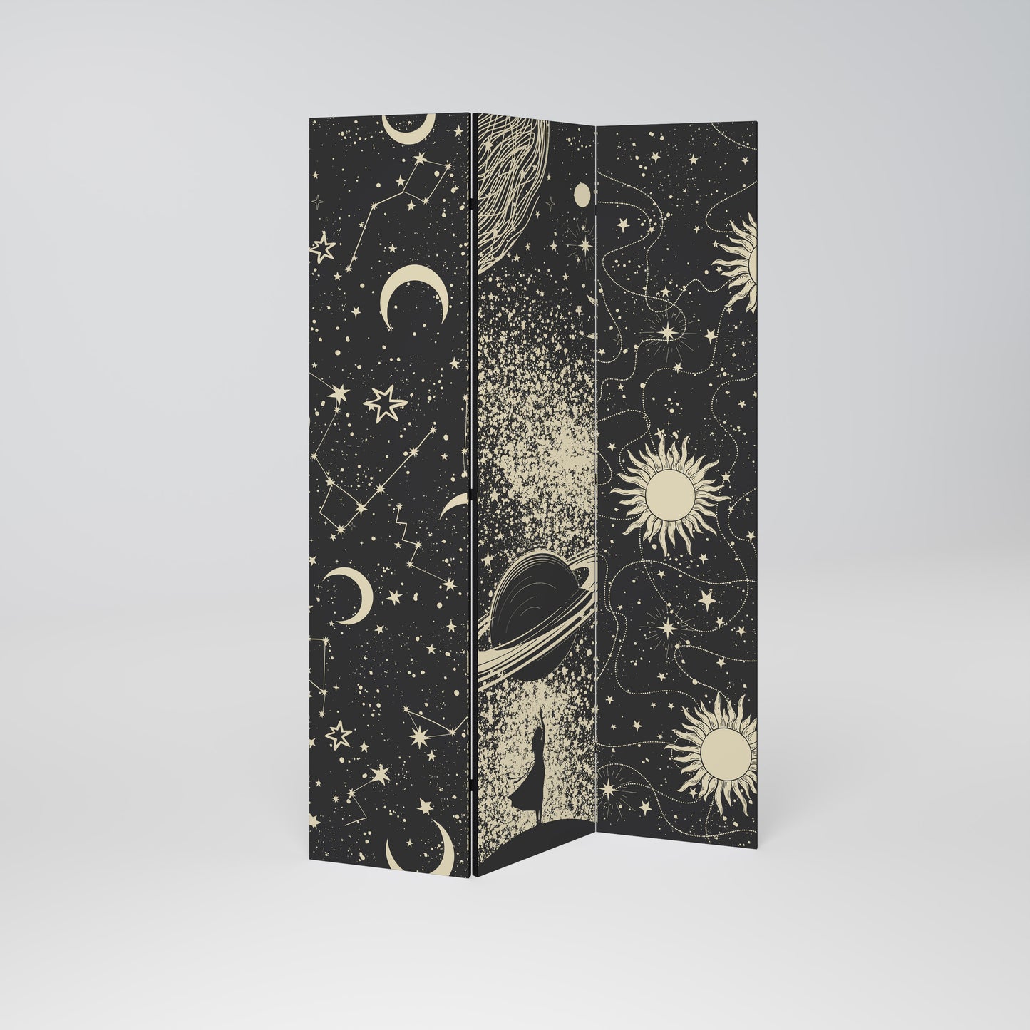 BRILLIANT UNIVERSE Divisorio decorativo per ambienti a 3 pannelli