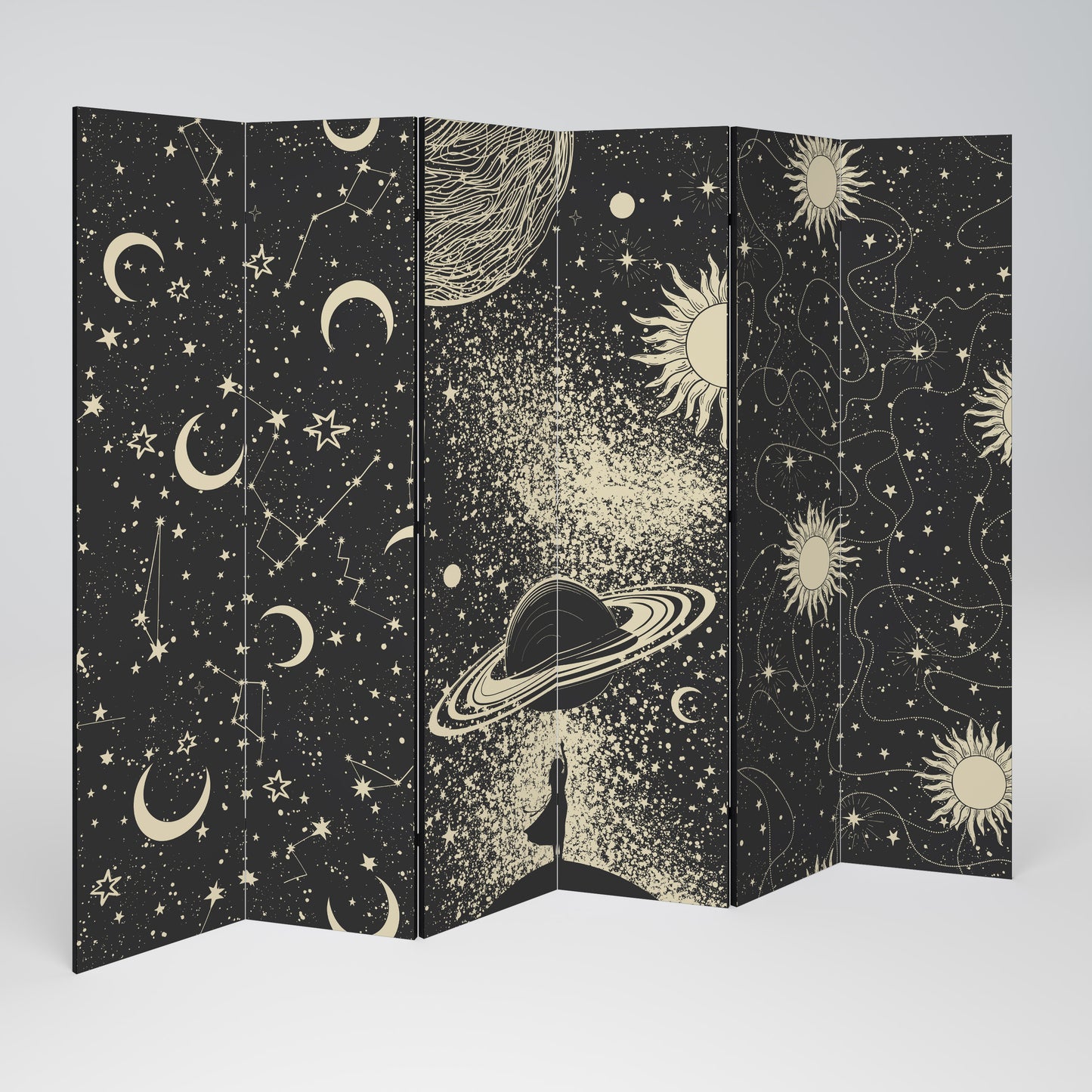 BRILLIANT UNIVERSE Divisorio decorativo per ambienti a 6 pannelli