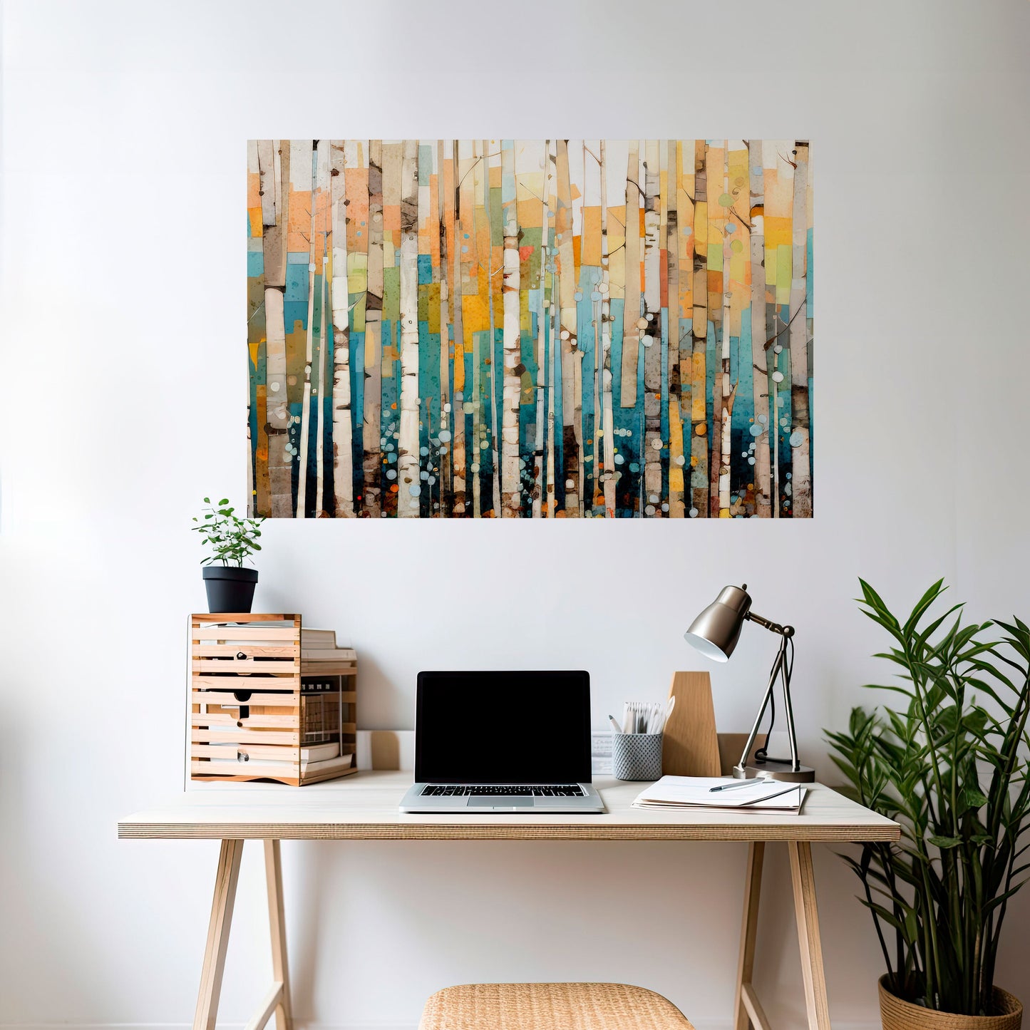 BIRCH KALEIDOSCOPE Poster orizzontale staccabile e attaccabile