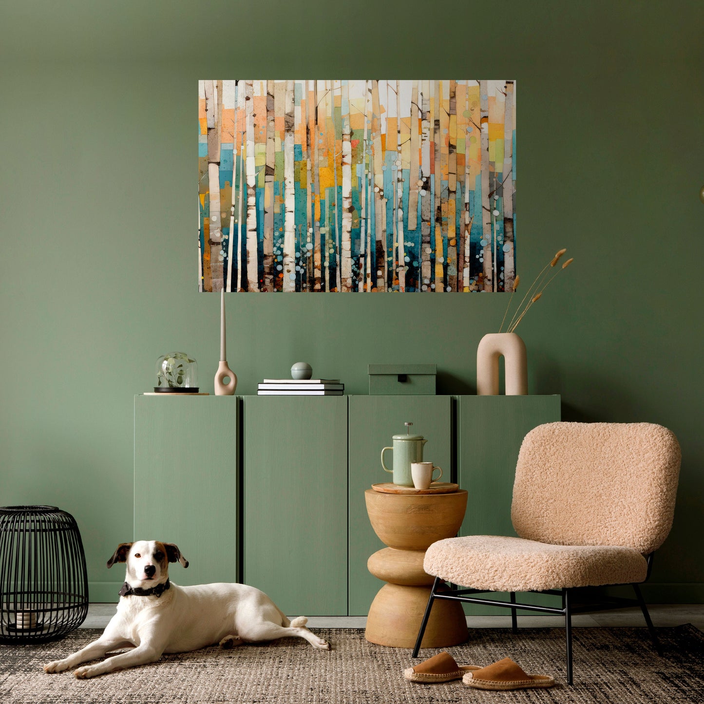 BIRCH KALEIDOSCOPE Poster orizzontale staccabile e attaccabile