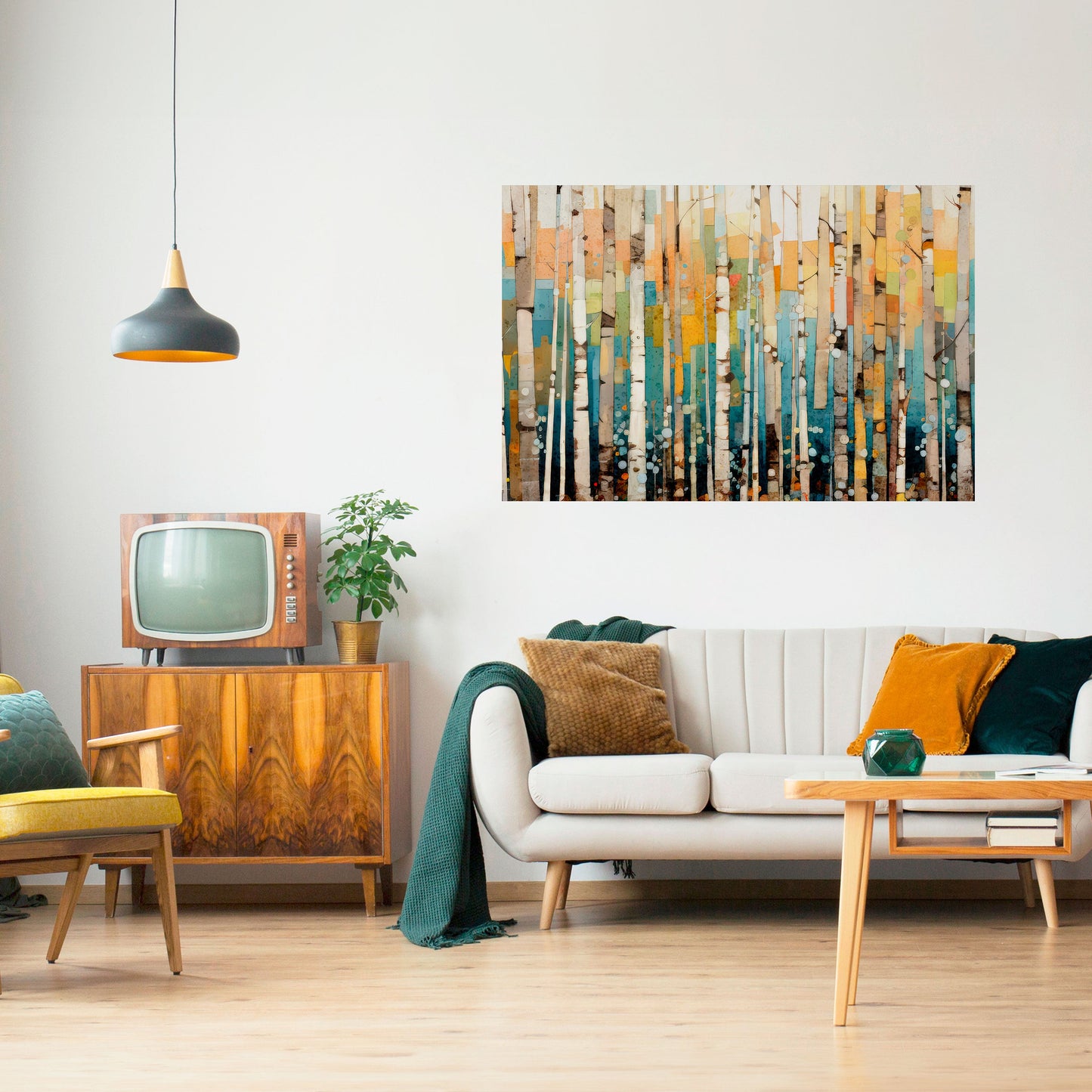 BIRCH KALEIDOSCOPE Poster orizzontale staccabile e attaccabile