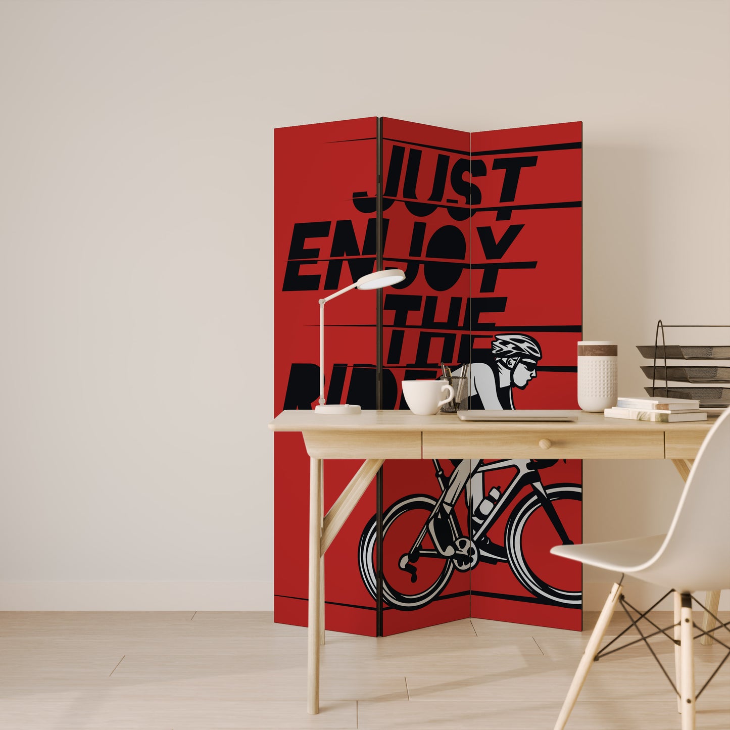 DIVISORE DECORATIVO ENJOY THE RIDE a 3 pannelli