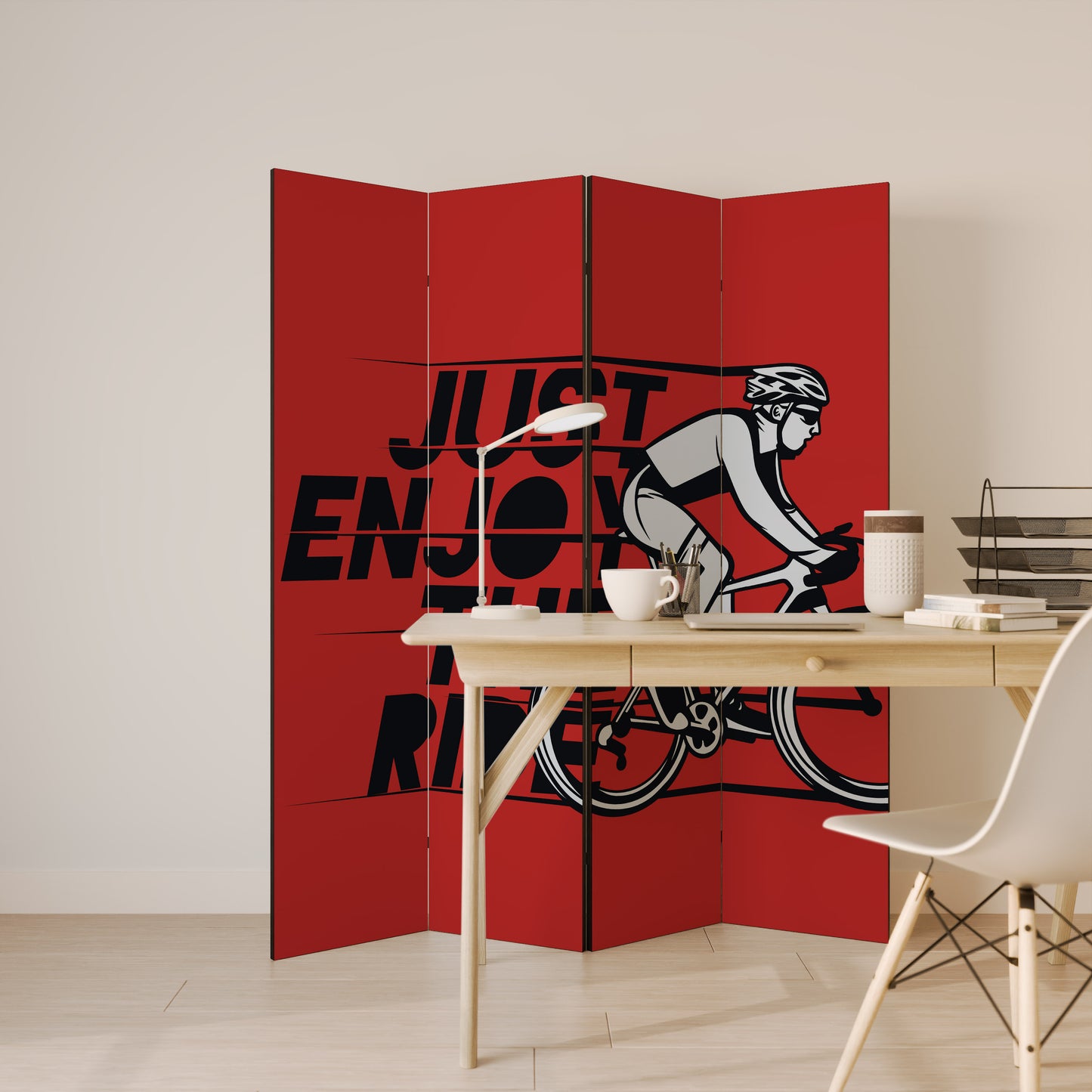DIVISORE DECORATIVO ENJOY THE RIDE a 4 pannelli