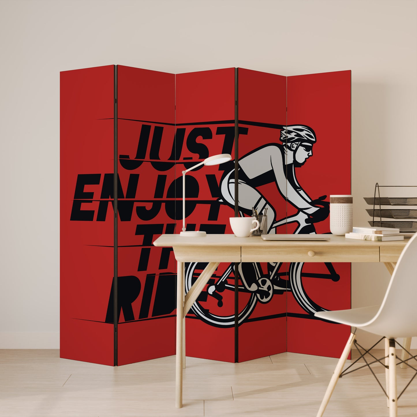 DIVISORE DECORATIVO ENJOY THE RIDE a 5 pannelli