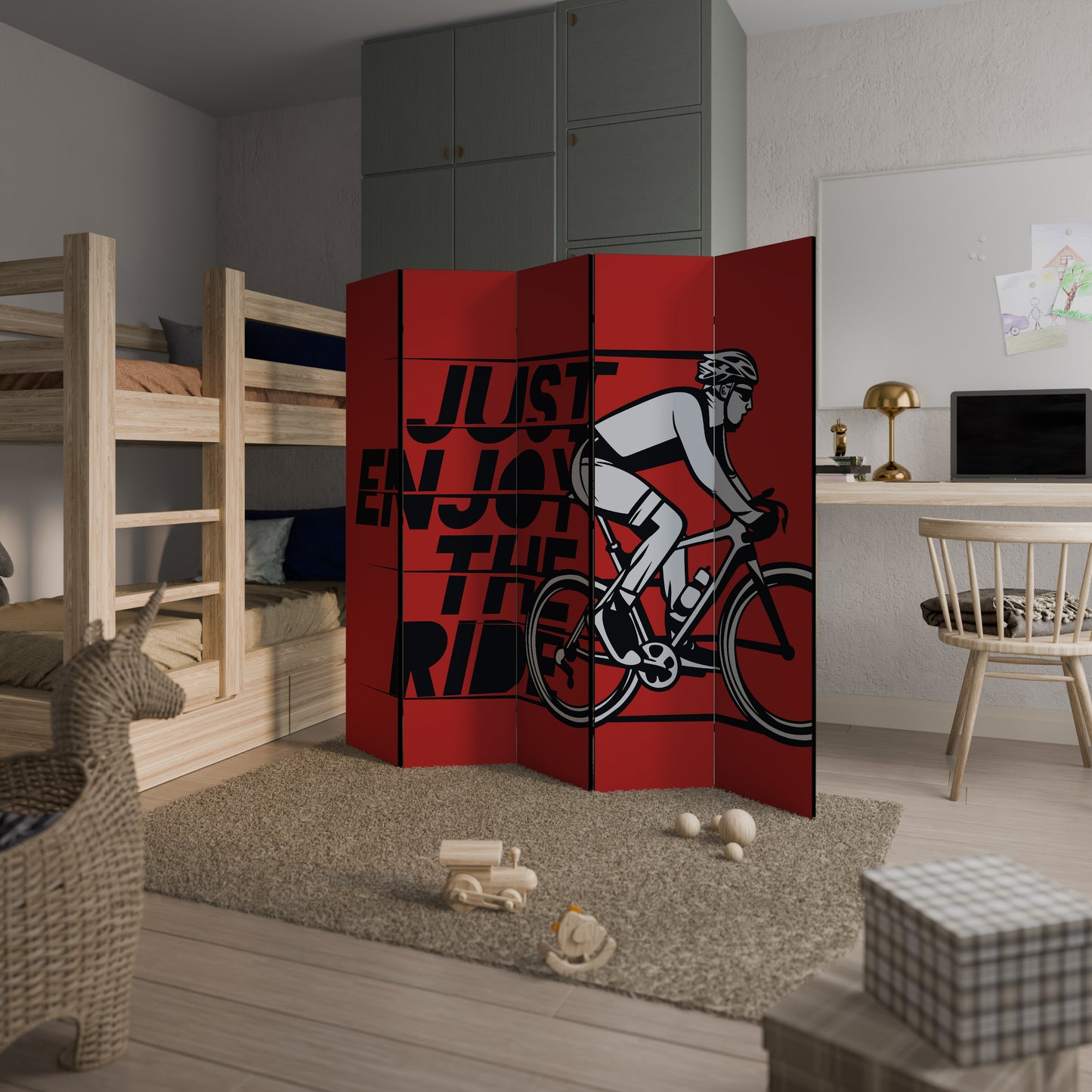 DIVISORE DECORATIVO ENJOY THE RIDE a 5 pannelli