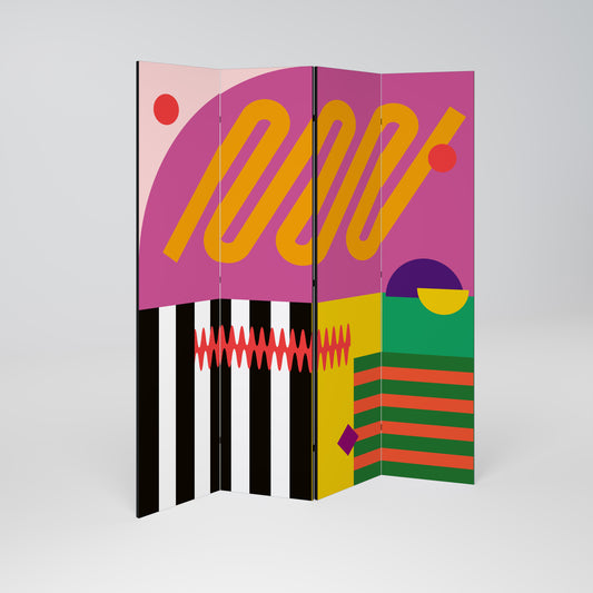 Divisorio decorativo per ambienti VIVID ART a 4 pannelli