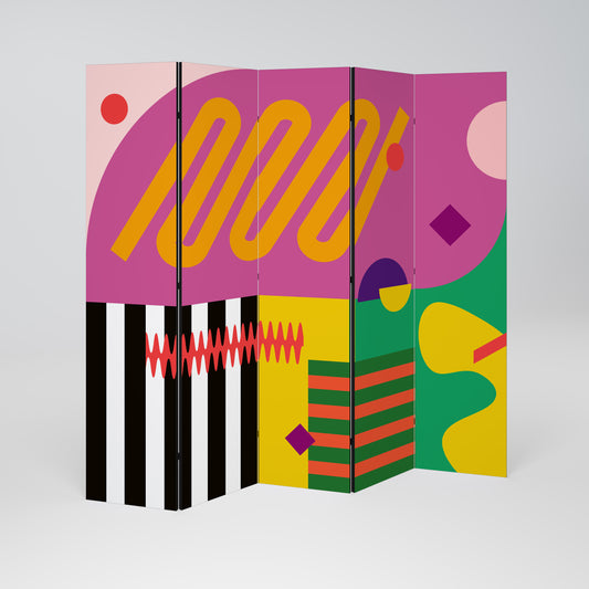 Divisorio decorativo per ambienti VIVID ART a 5 pannelli