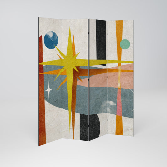 INTERSTELLAR VIBES Divisorio decorativo per ambienti a 4 pannelli