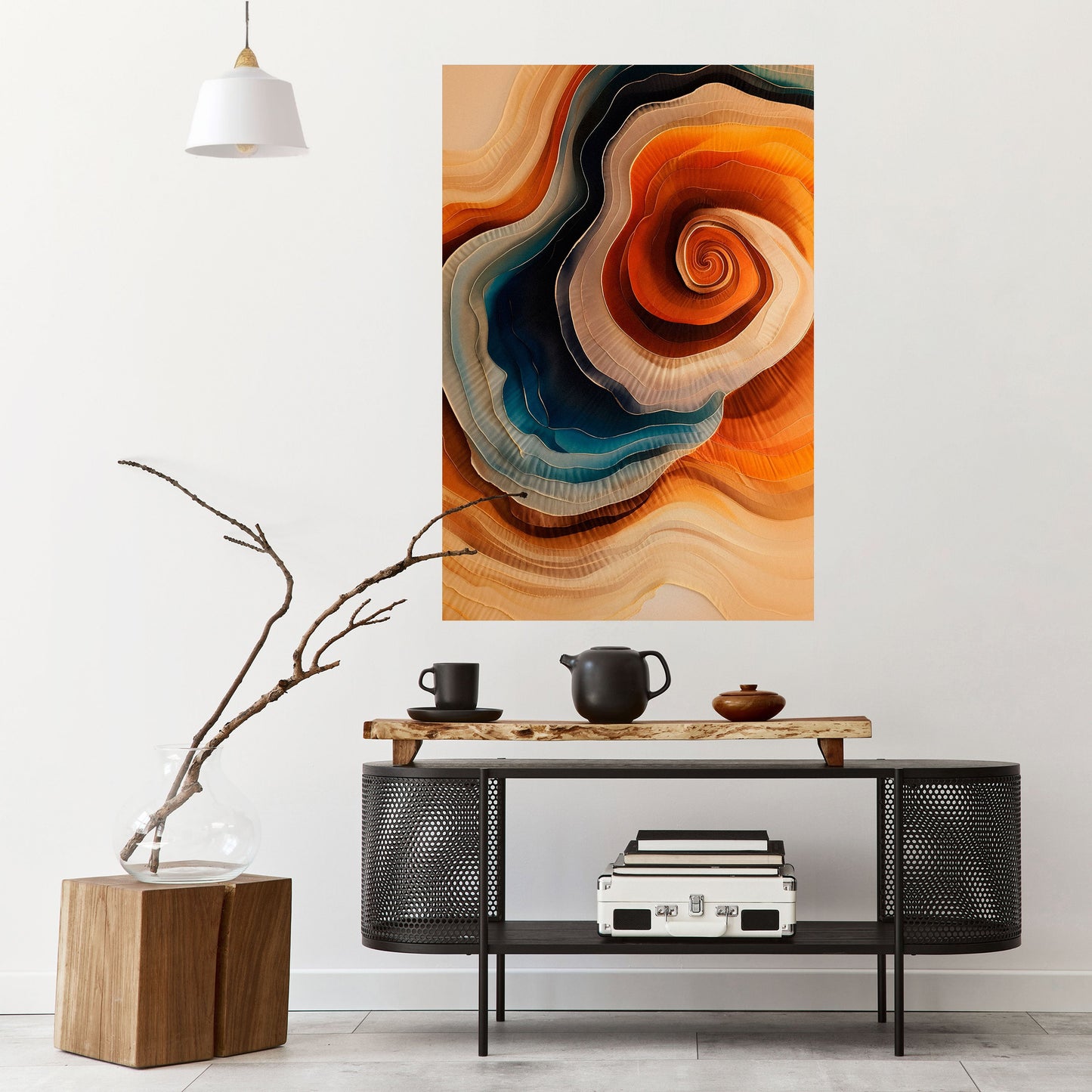 Poster verticale staccabile e attaccabile "SPIRALING DREAMSCAPE"