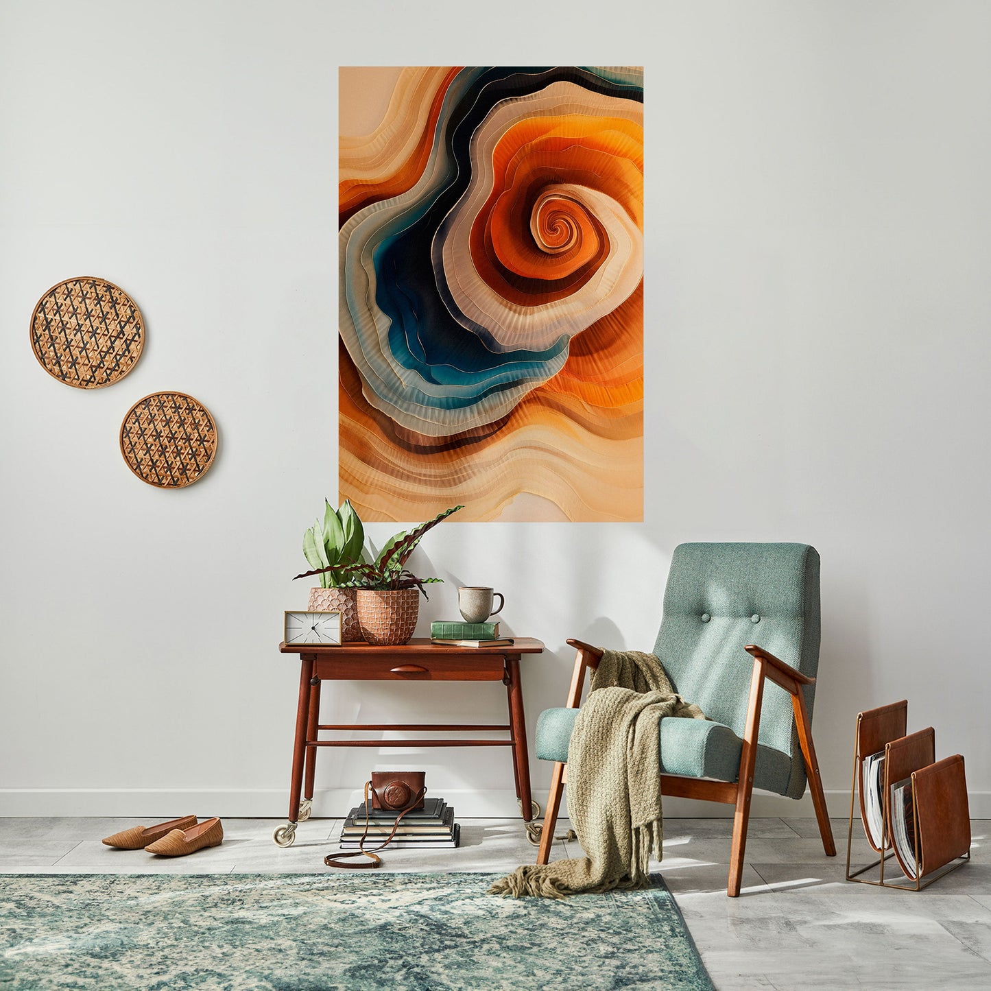 Poster verticale staccabile e attaccabile "SPIRALING DREAMSCAPE"