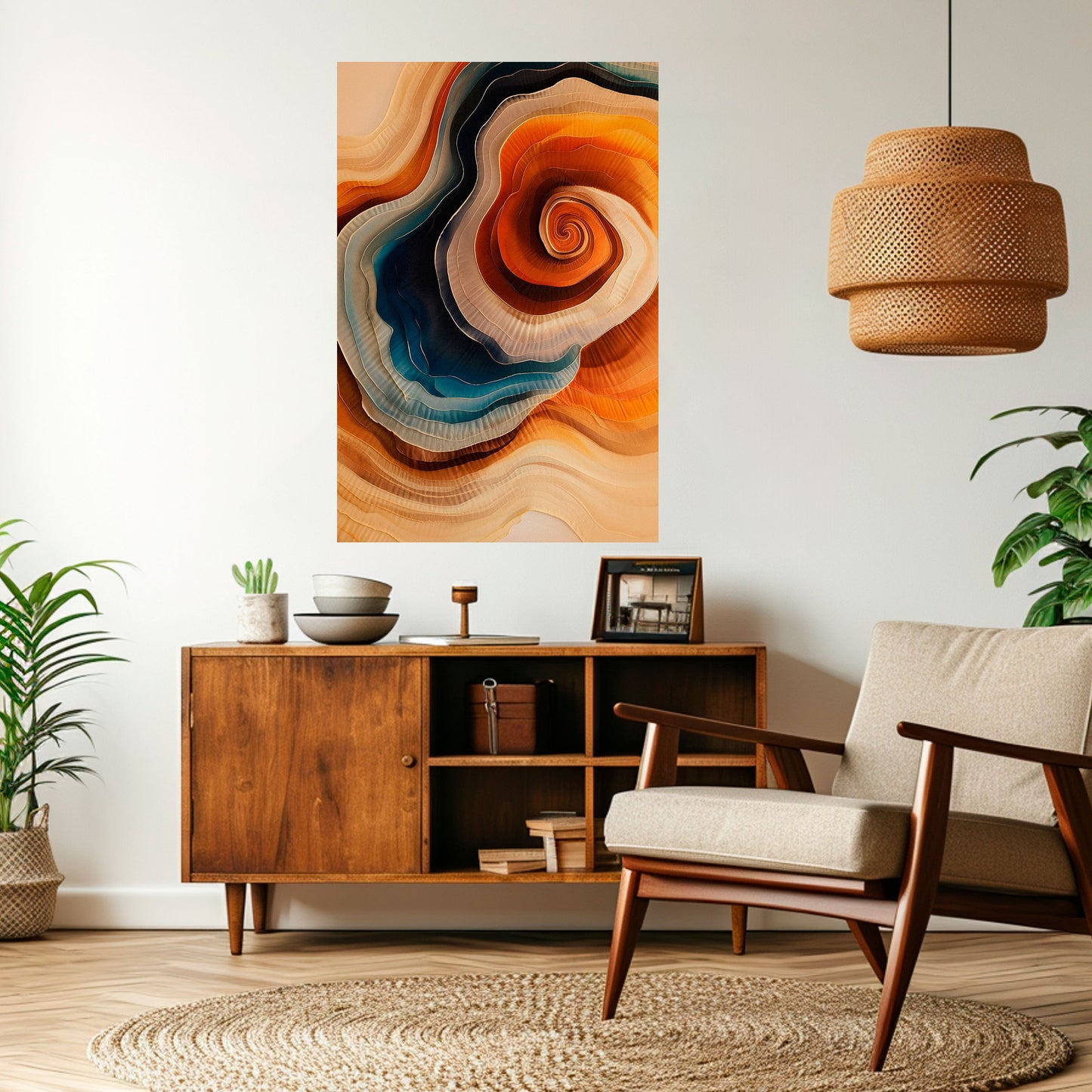 Poster verticale staccabile e attaccabile "SPIRALING DREAMSCAPE"