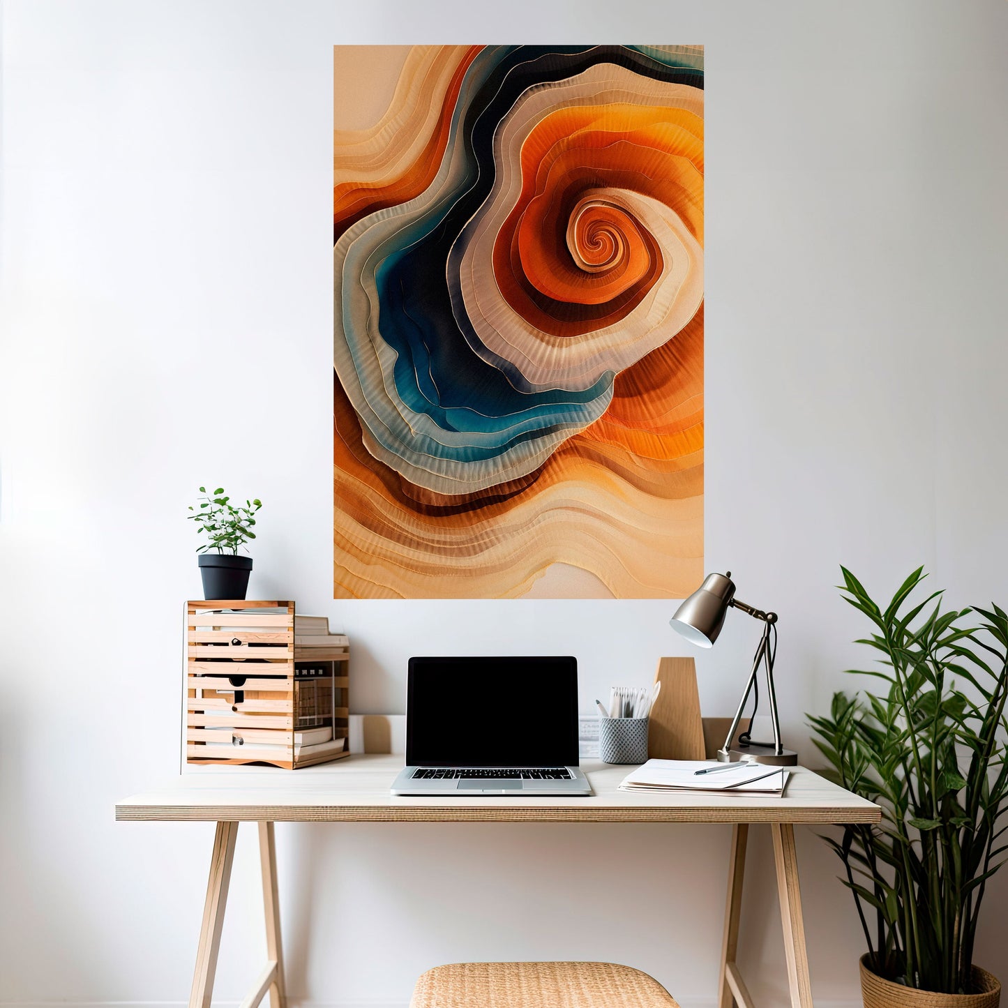 Poster verticale staccabile e attaccabile "SPIRALING DREAMSCAPE"