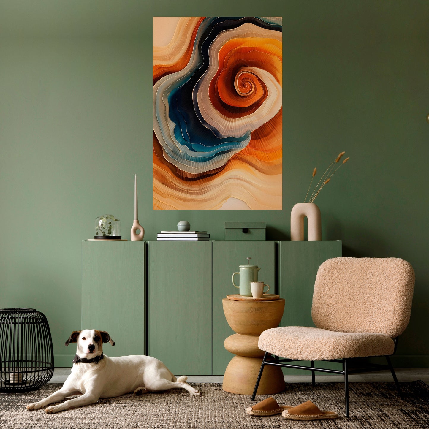 Poster verticale staccabile e attaccabile "SPIRALING DREAMSCAPE"