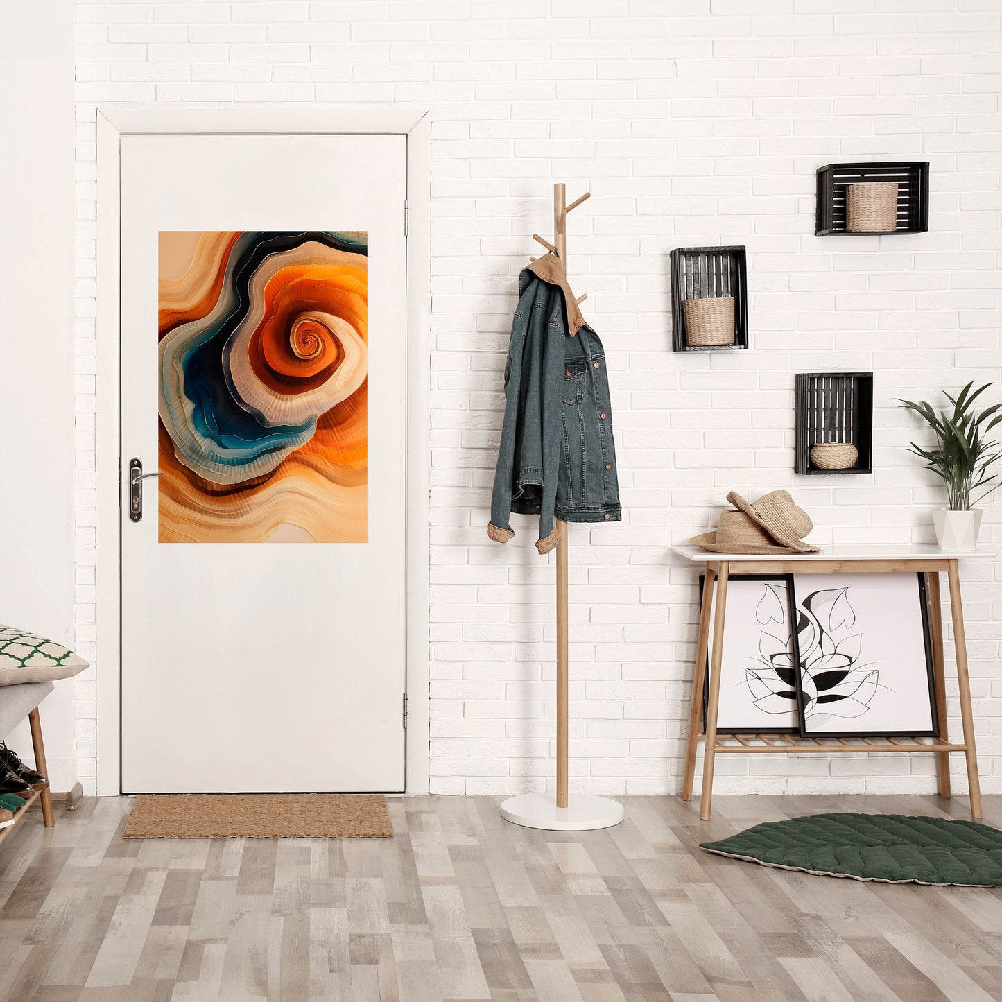 Poster verticale staccabile e attaccabile "SPIRALING DREAMSCAPE"