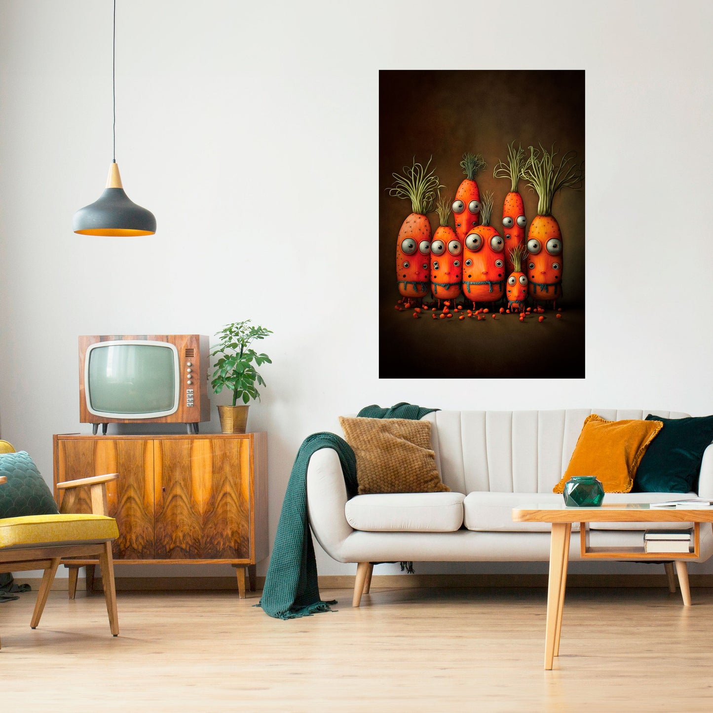 Poster verticale da staccare e attaccare, carino o spaventoso