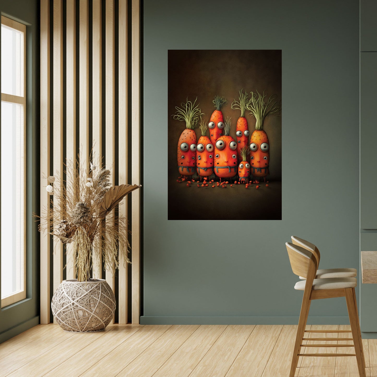 Poster verticale da staccare e attaccare, carino o spaventoso