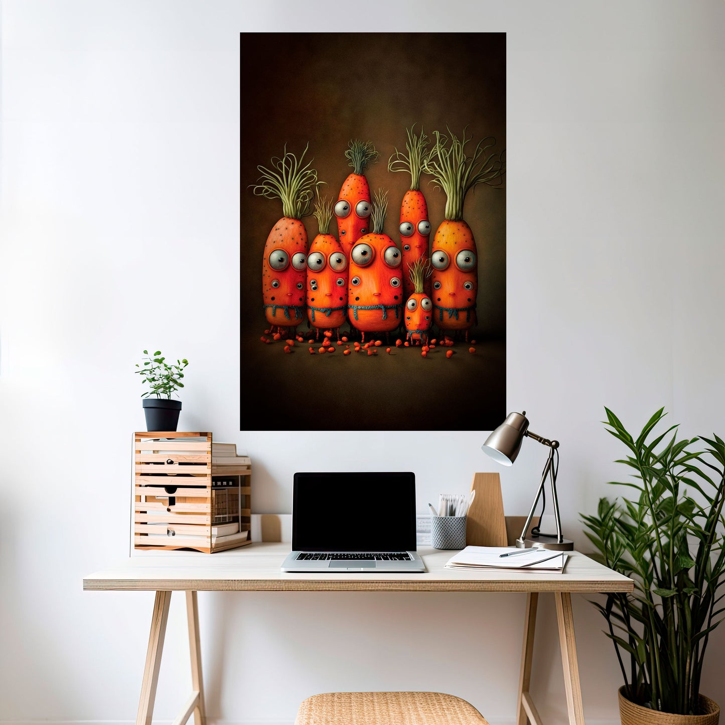 Poster verticale da staccare e attaccare, carino o spaventoso