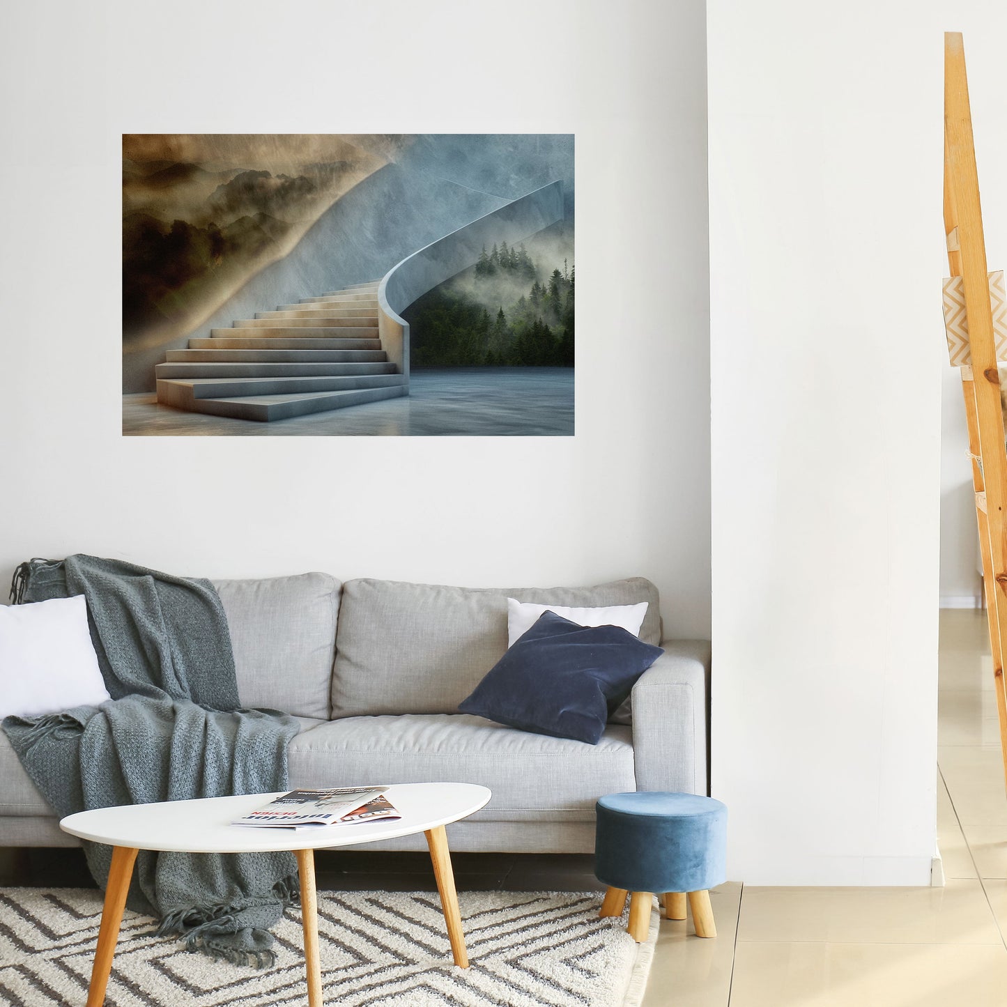 PASSI VERSO LA SERENITÀ Poster orizzontale staccabile e attaccabile