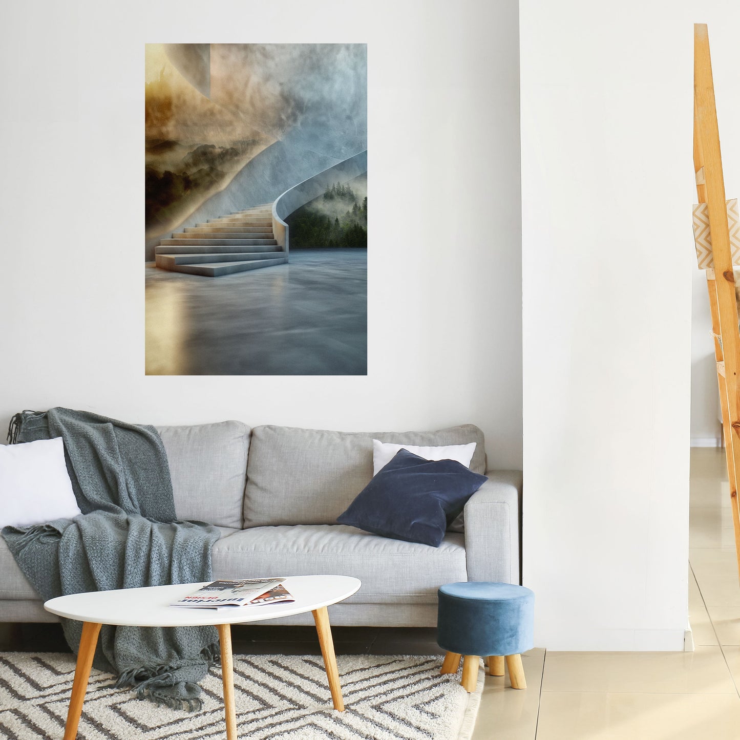 PASSI VERSO LA SERENITÀ Poster verticale staccabile e attaccabile