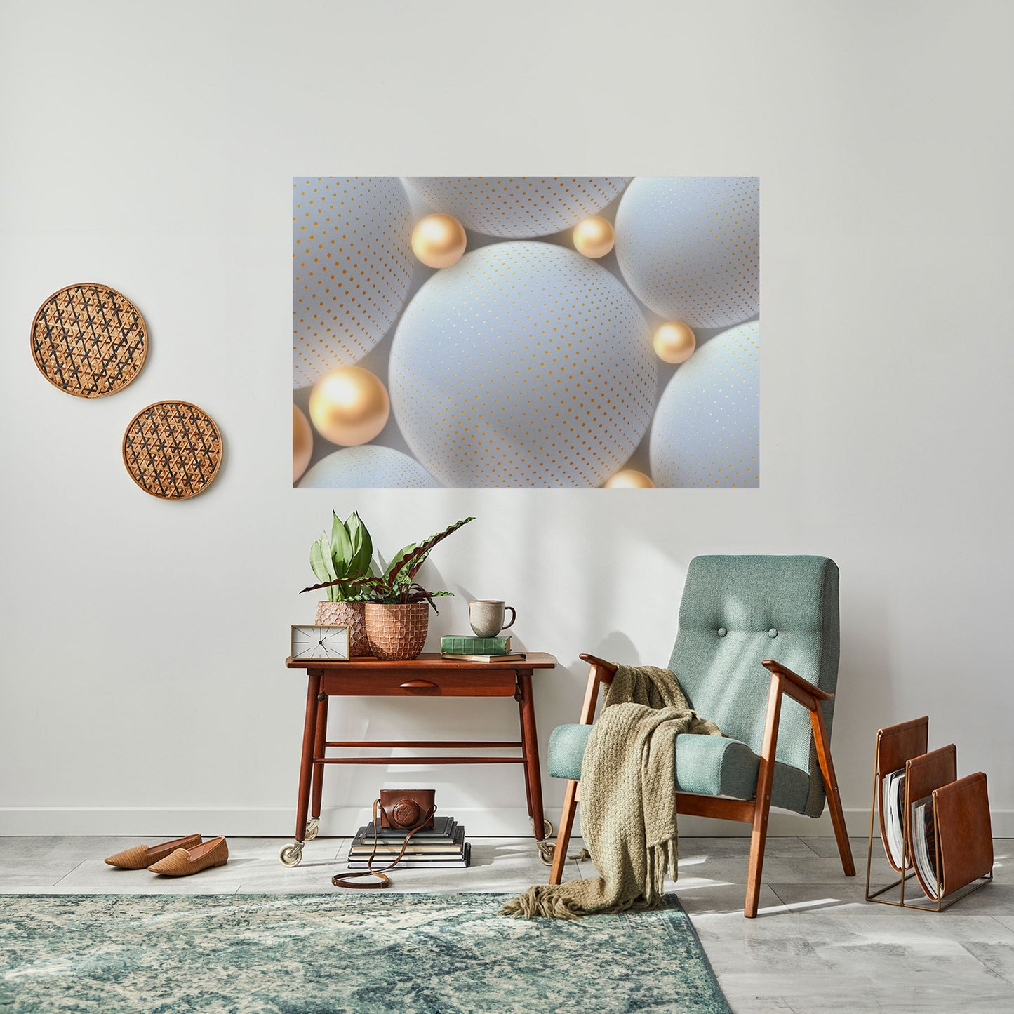 Poster orizzontale staccabile e attaccabile ARMONIA SFERICA LUMINOSA