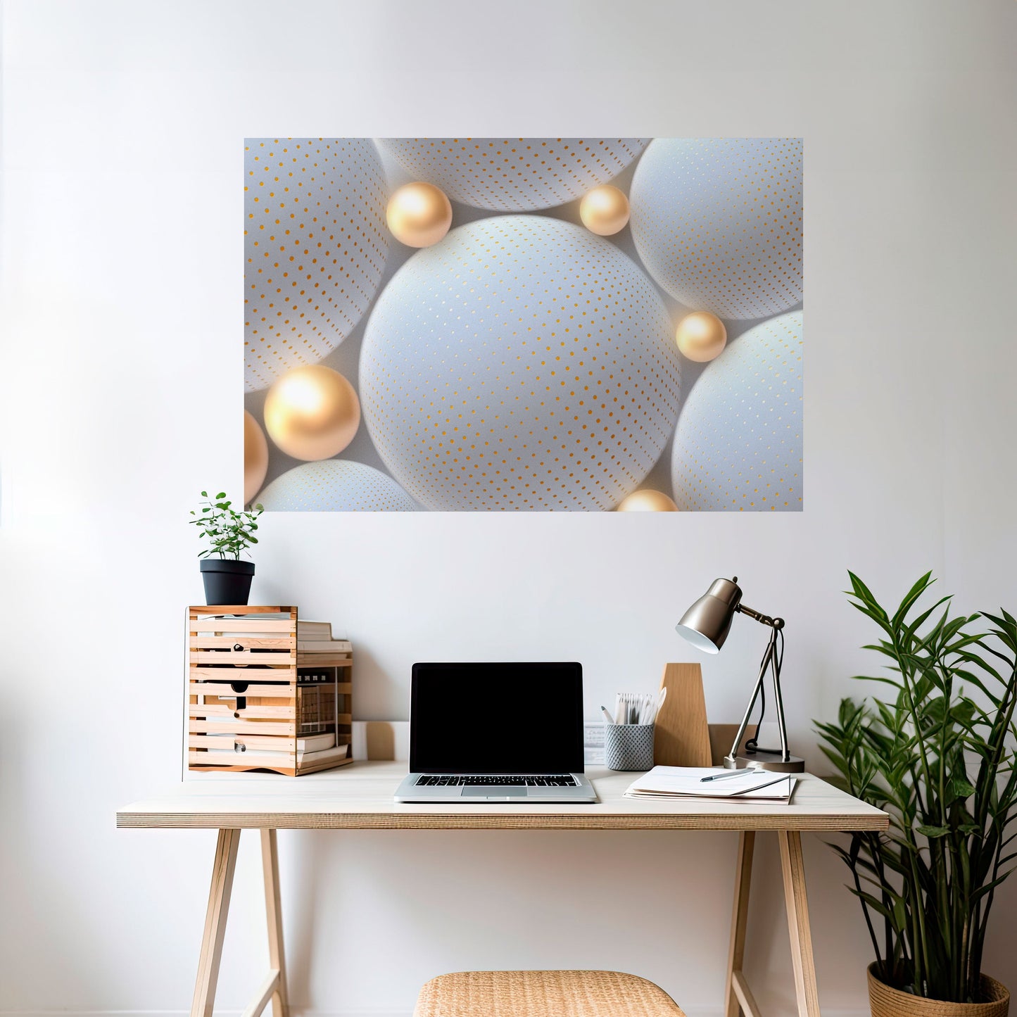 Poster orizzontale staccabile e attaccabile ARMONIA SFERICA LUMINOSA