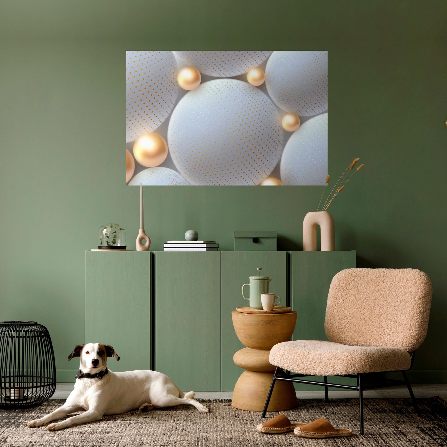 Poster orizzontale staccabile e attaccabile ARMONIA SFERICA LUMINOSA