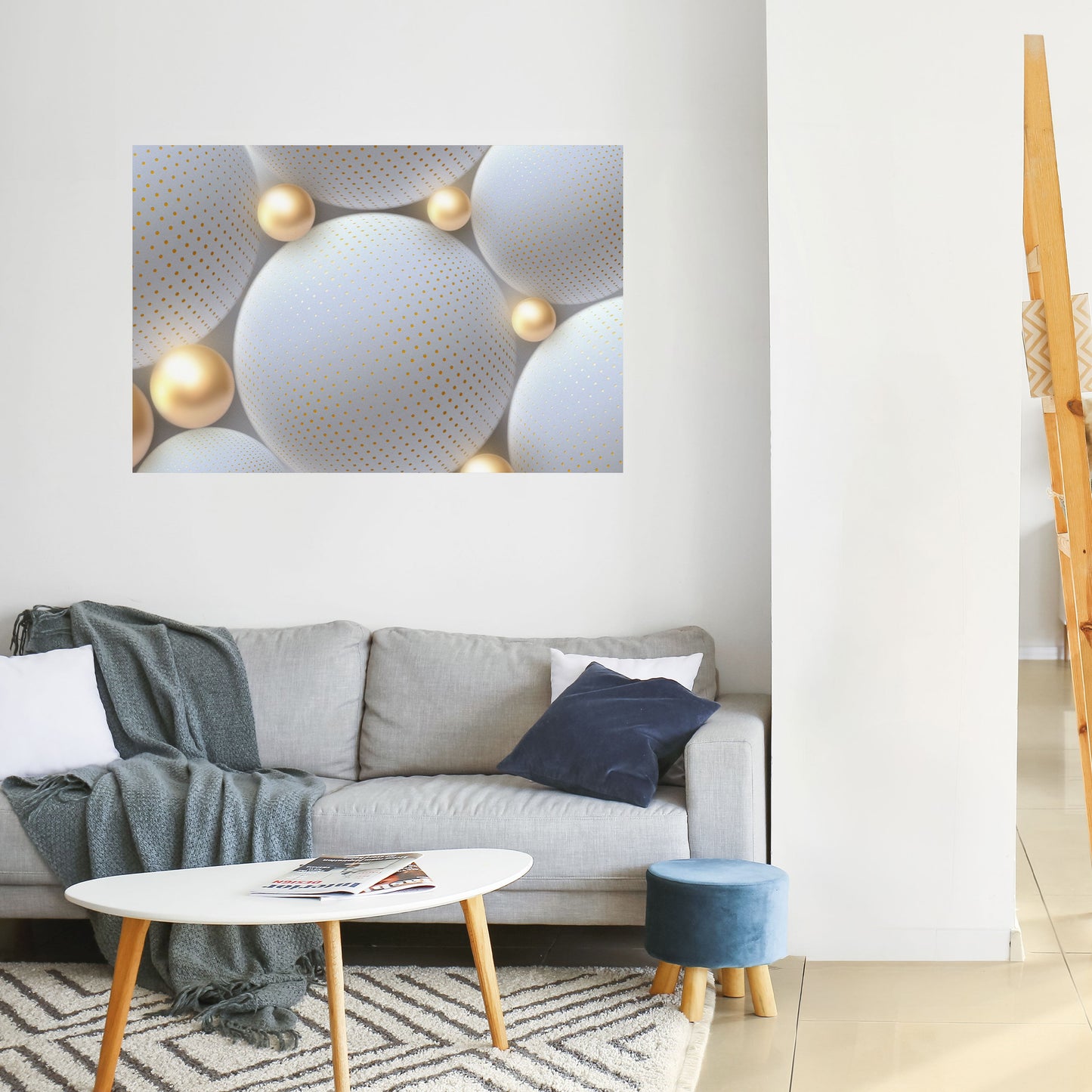 Poster orizzontale staccabile e attaccabile ARMONIA SFERICA LUMINOSA