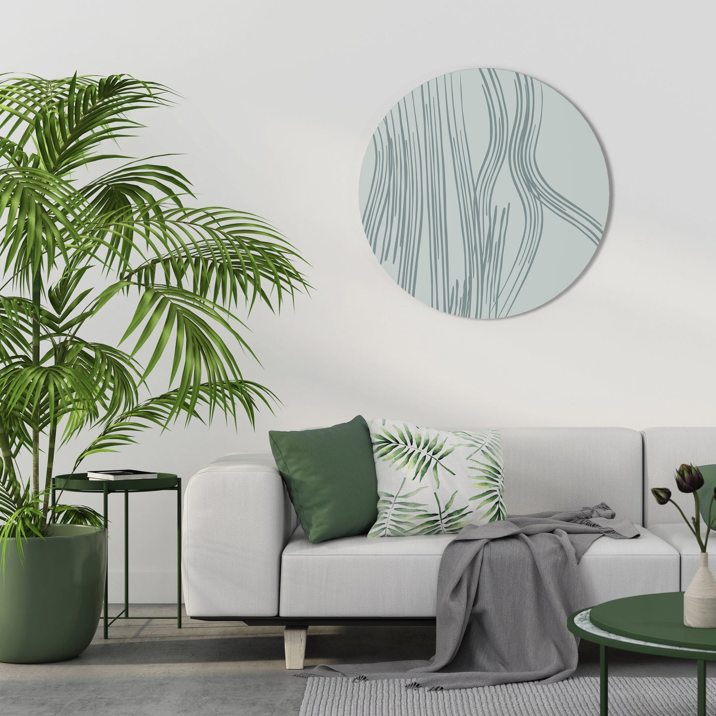 MEMORY TRACES Round Wall Art
