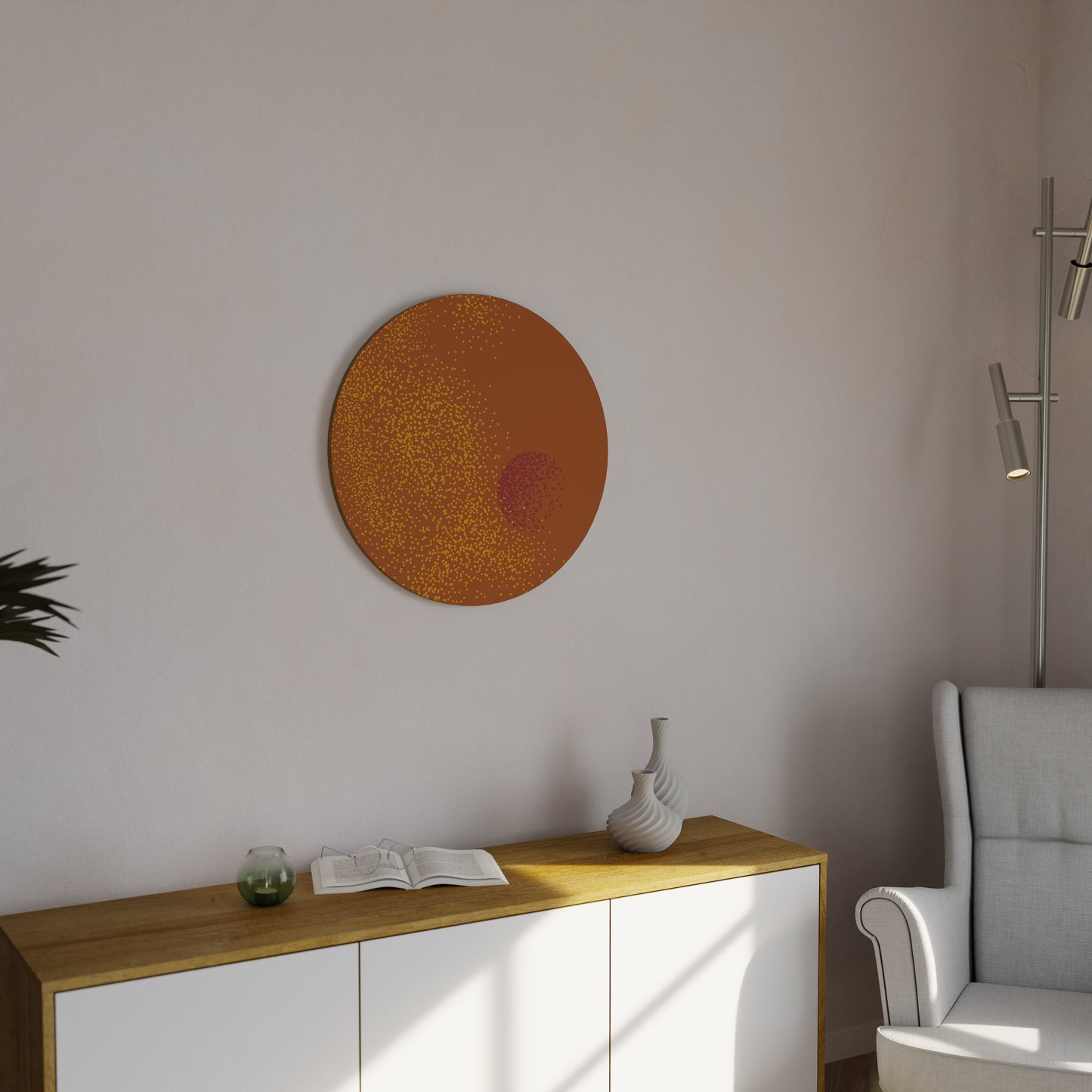 GLITTER COMPOSITION Round Wall Art