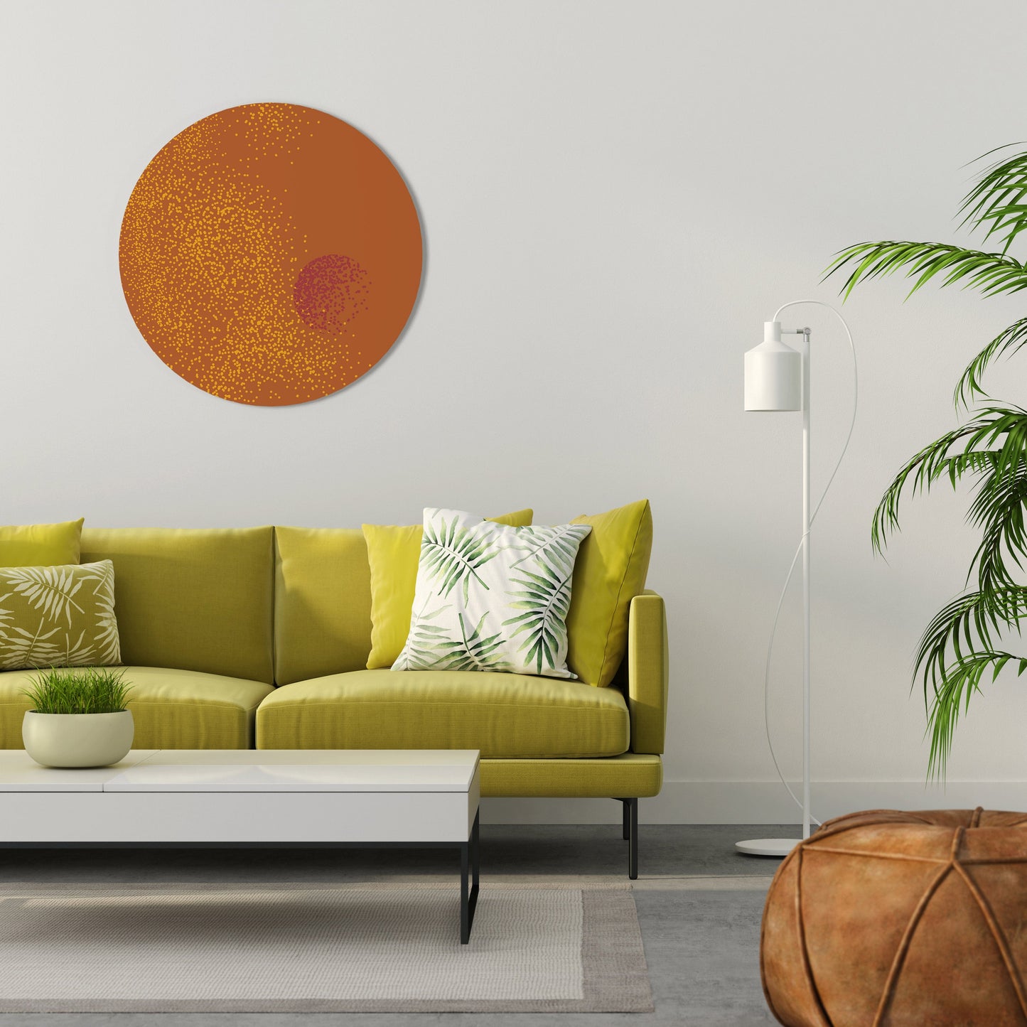 GLITTER COMPOSITION Round Wall Art