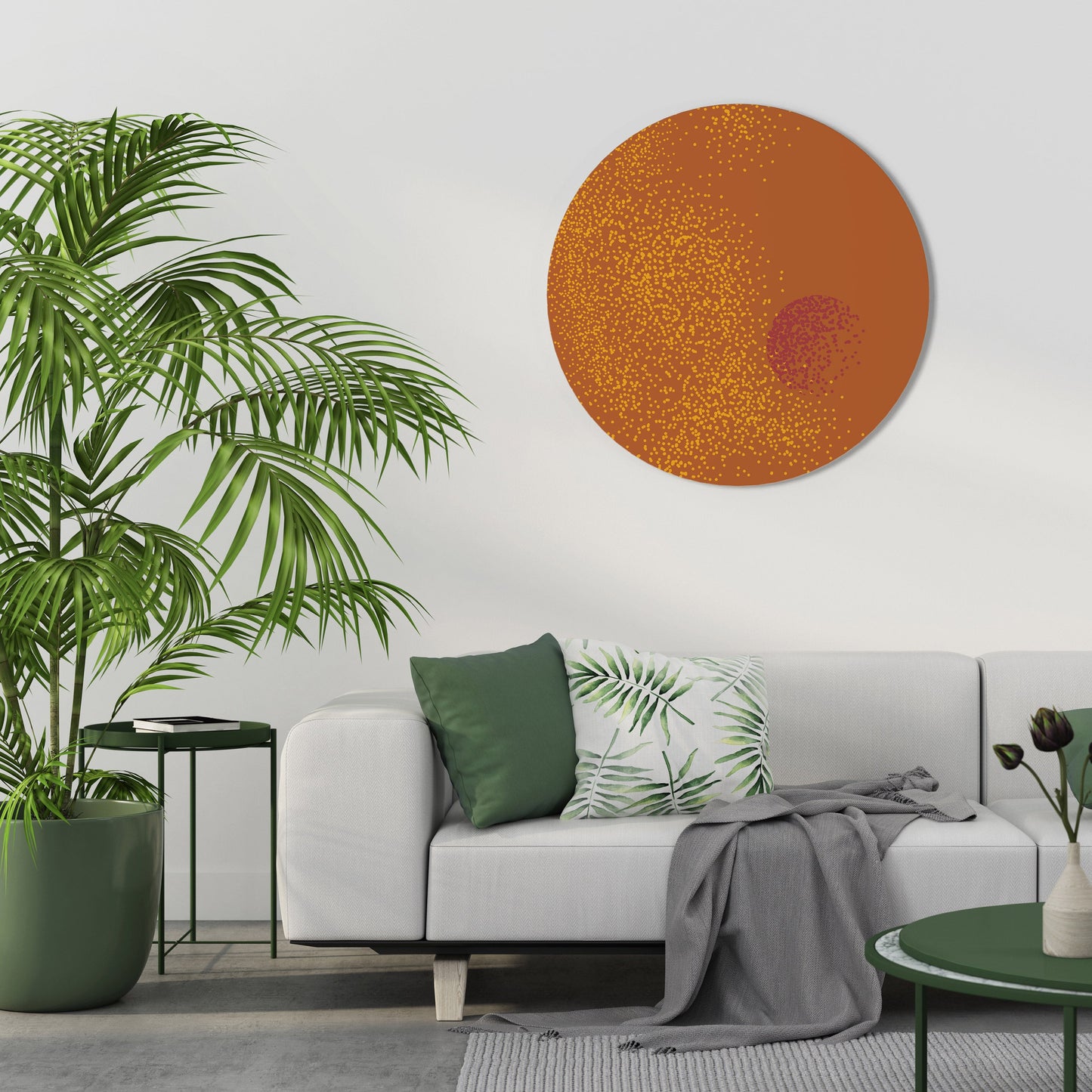 GLITTER COMPOSITION Round Wall Art