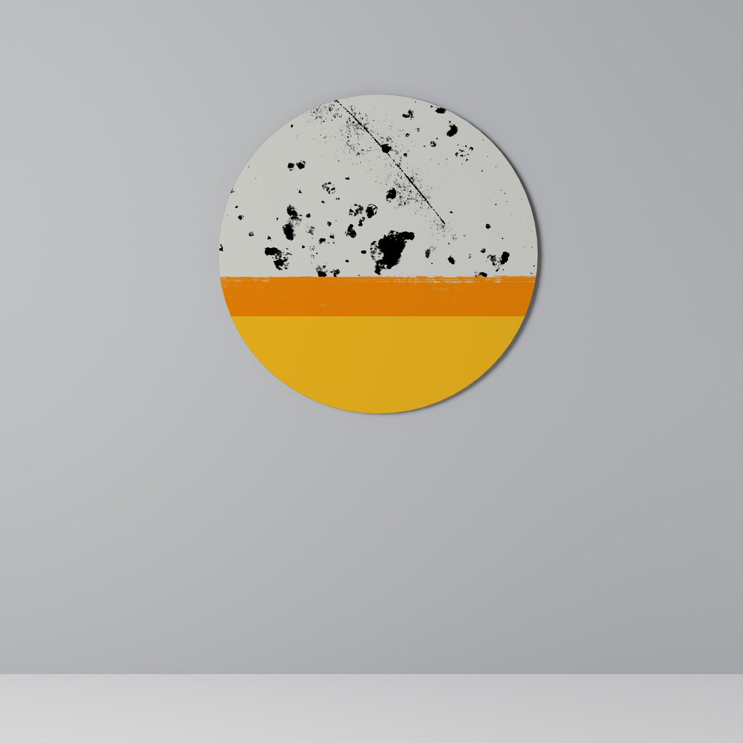 DYED BY ORANGE Round Wall Art