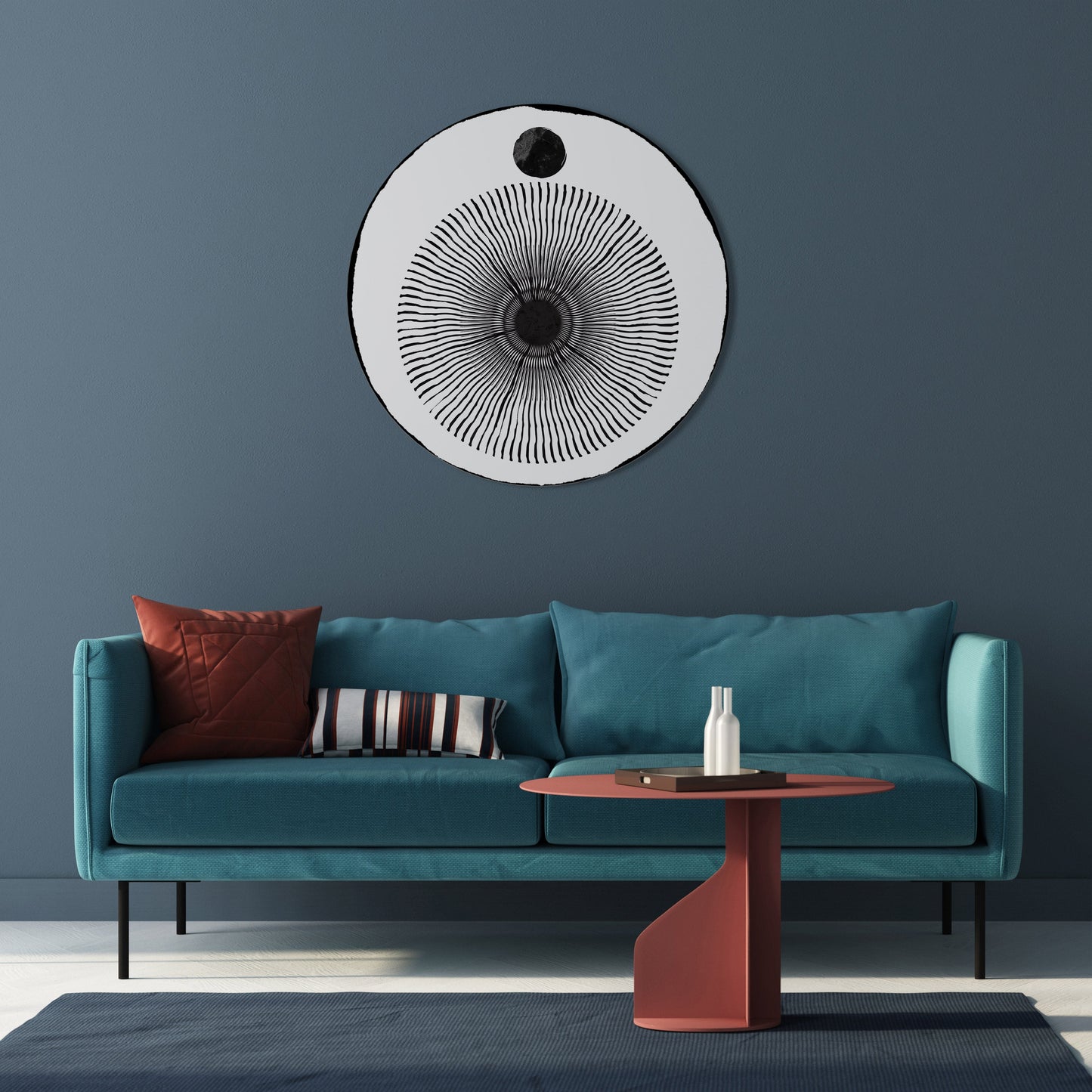 DARKNESS IS COMING Round Wall Art