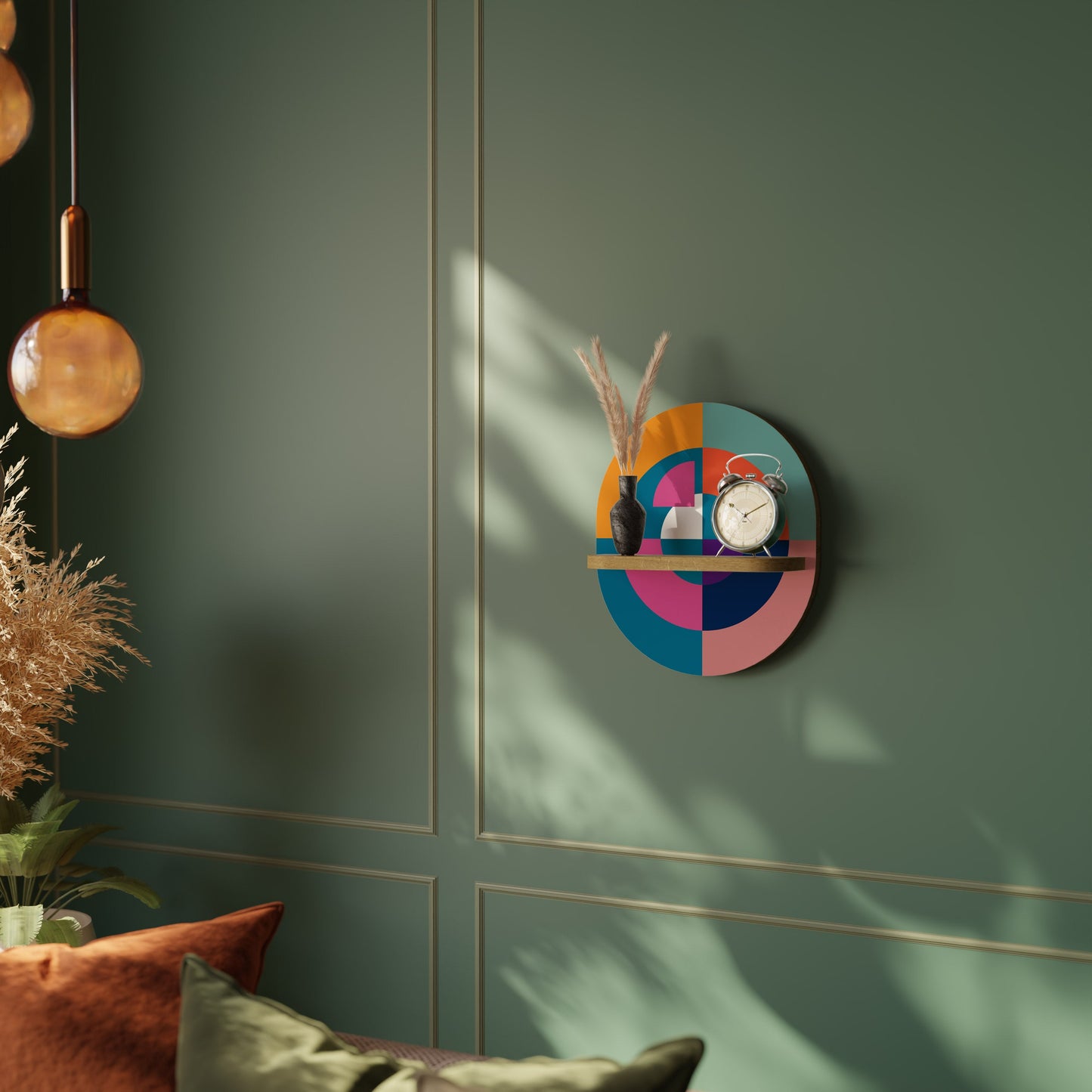 CREATING TOGETHER Mensola ovale in effetto rovere