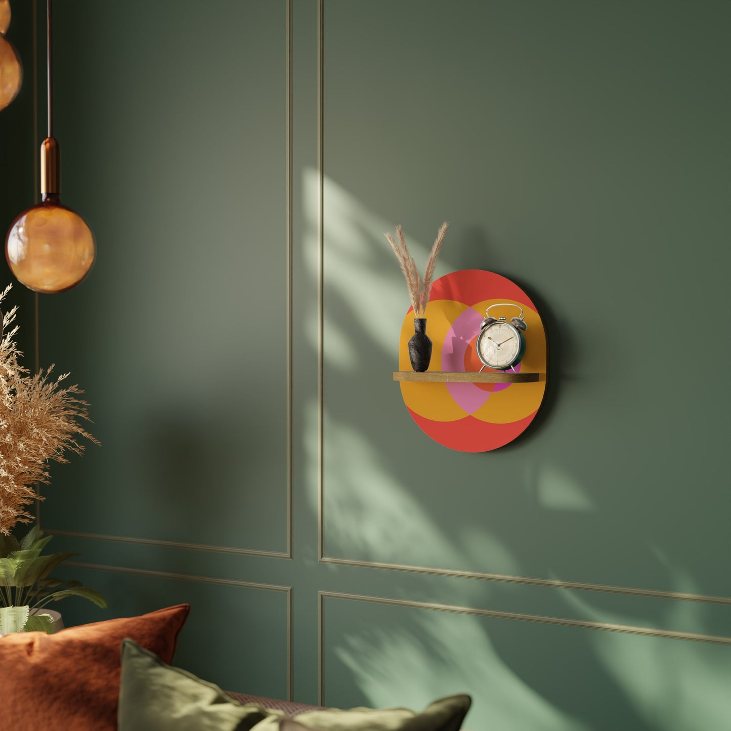 SOUL BROTHERHOOD Mensola ovale per opere d'arte in effetto rovere